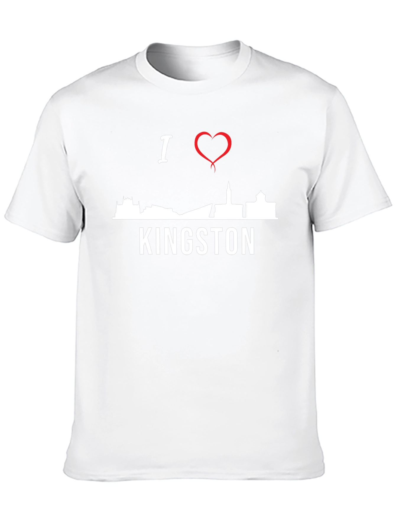 I Love Kingston T-Shirt - Skyline Design