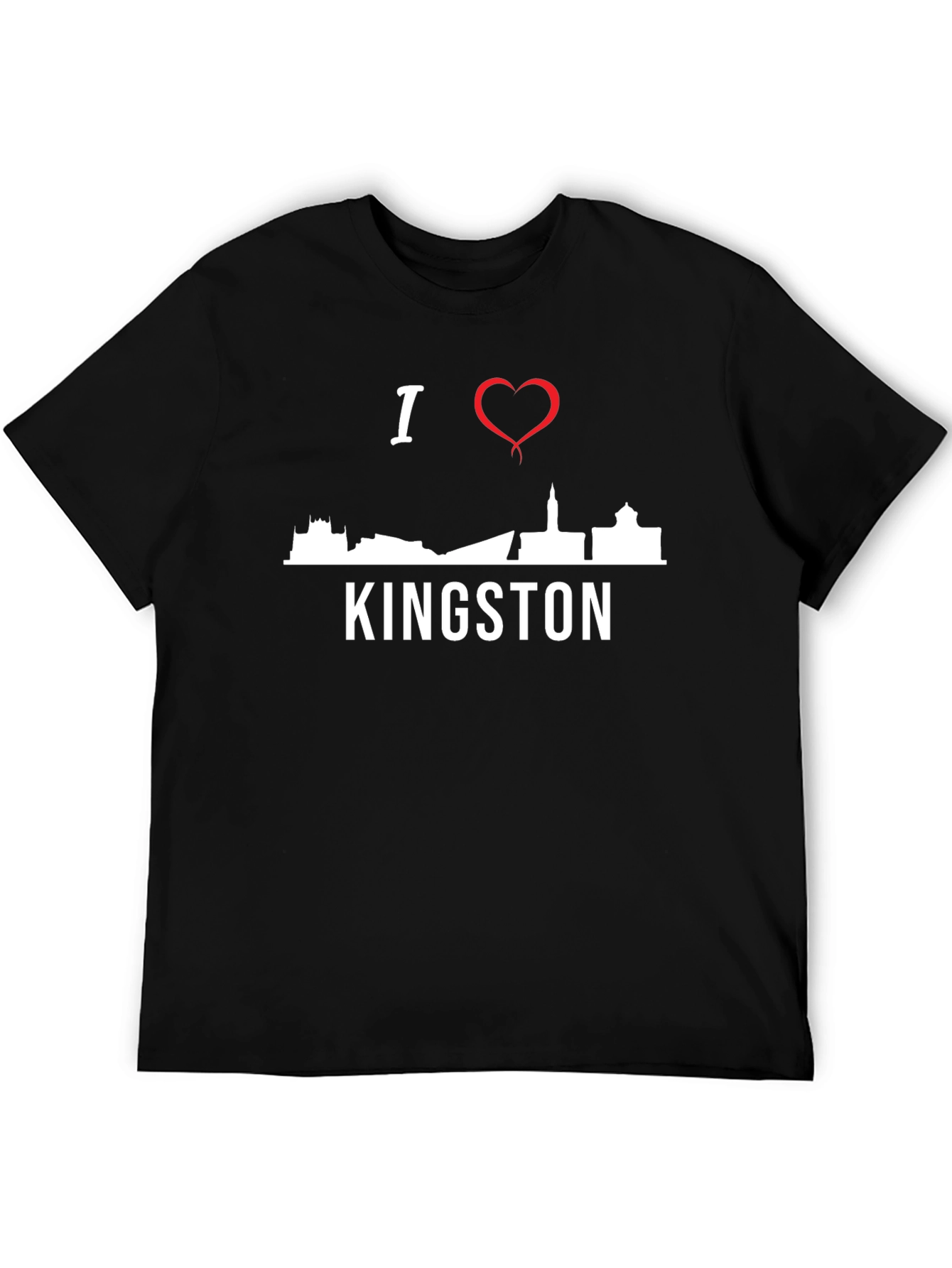 I Love Kingston T-Shirt - Skyline Design