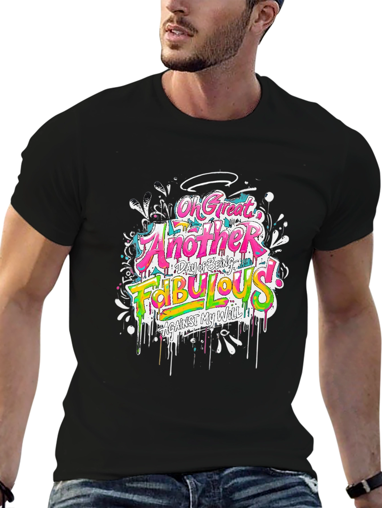 Funny Fabulous Graphic Tee - Unisex Casual Black T-Shirt