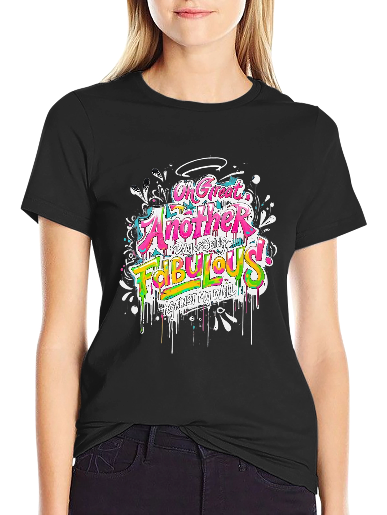 Funny Fabulous Graphic Tee - Unisex Casual Black T-Shirt