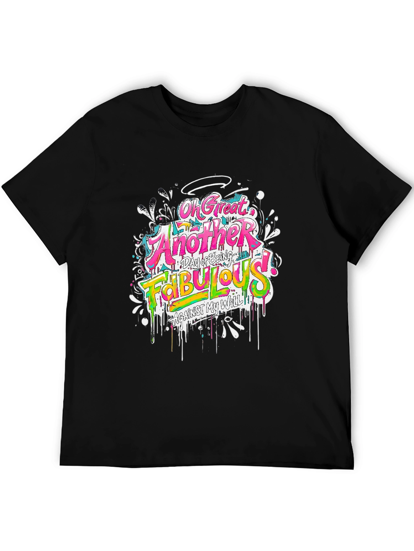 Funny Fabulous Graphic Tee - Unisex Casual Black T-Shirt