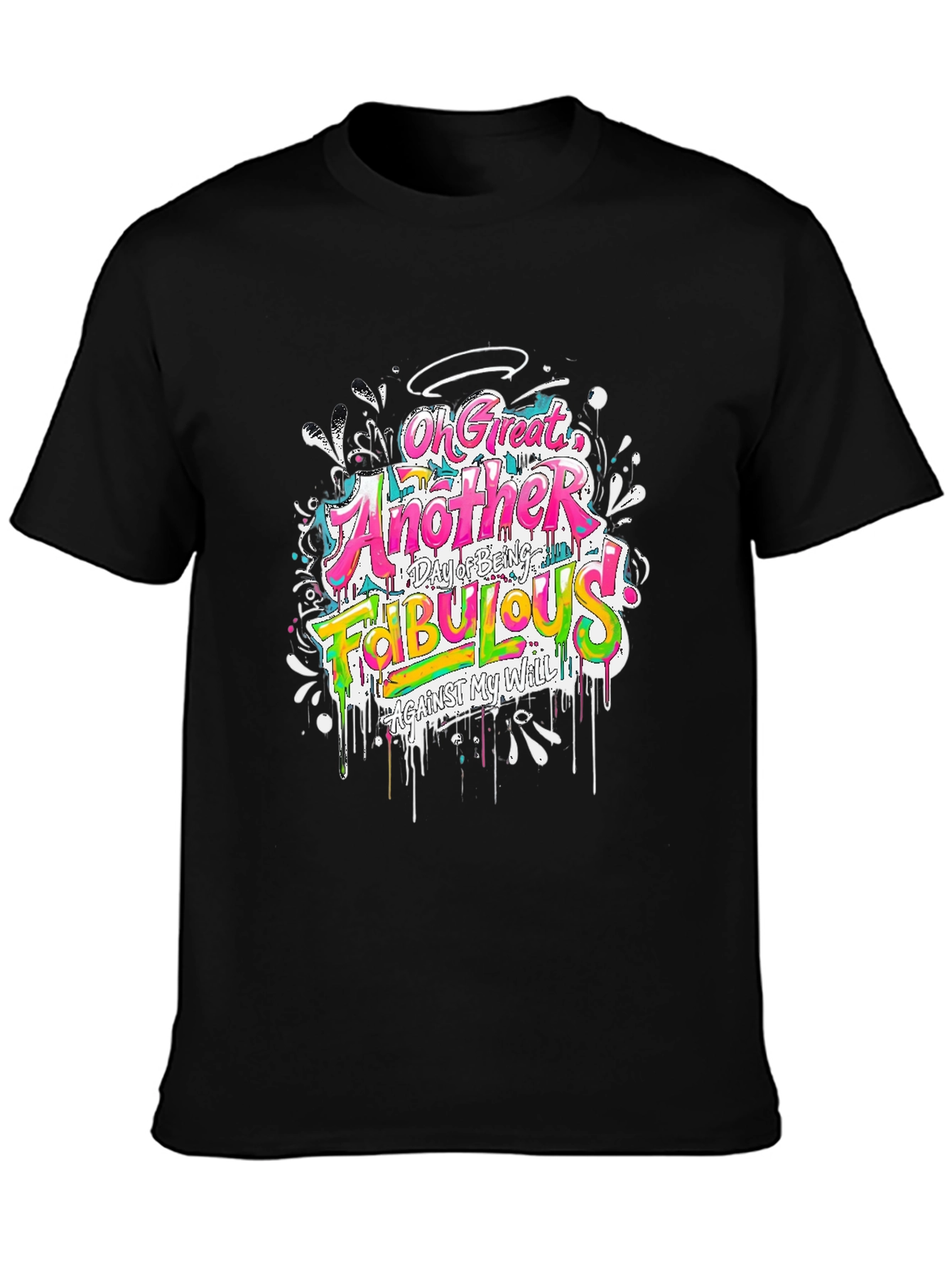 Funny Fabulous Graphic Tee - Unisex Casual Black T-Shirt