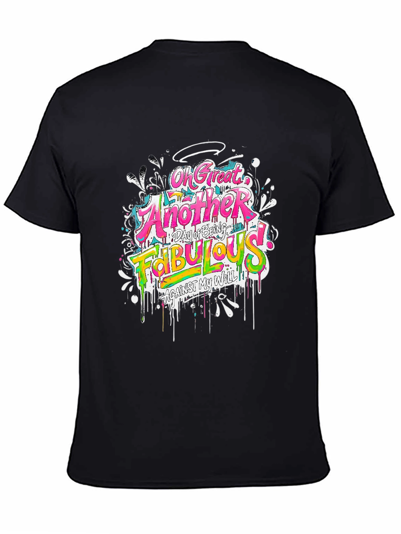 Funny Fabulous Graphic Tee - Unisex Casual Black T-Shirt