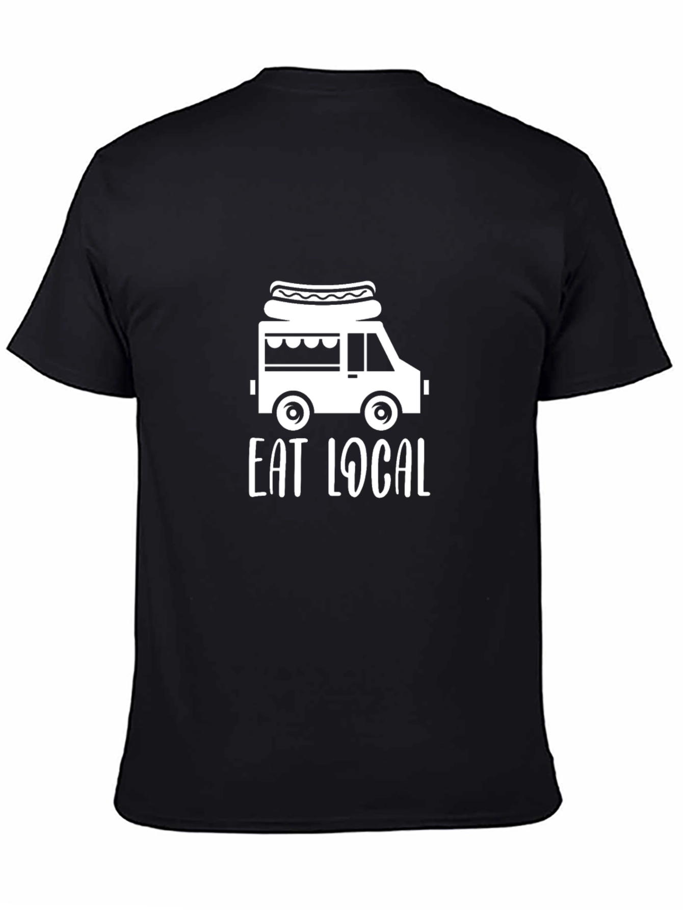 Eat Local Hot Dog Truck T-Shirt - Black