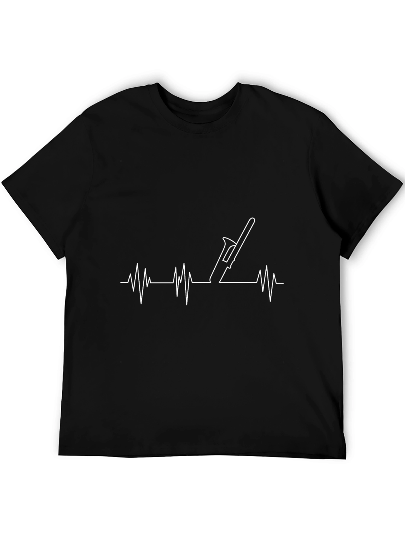 Trombone Heartbeat T-Shirt - Music Lover Tee