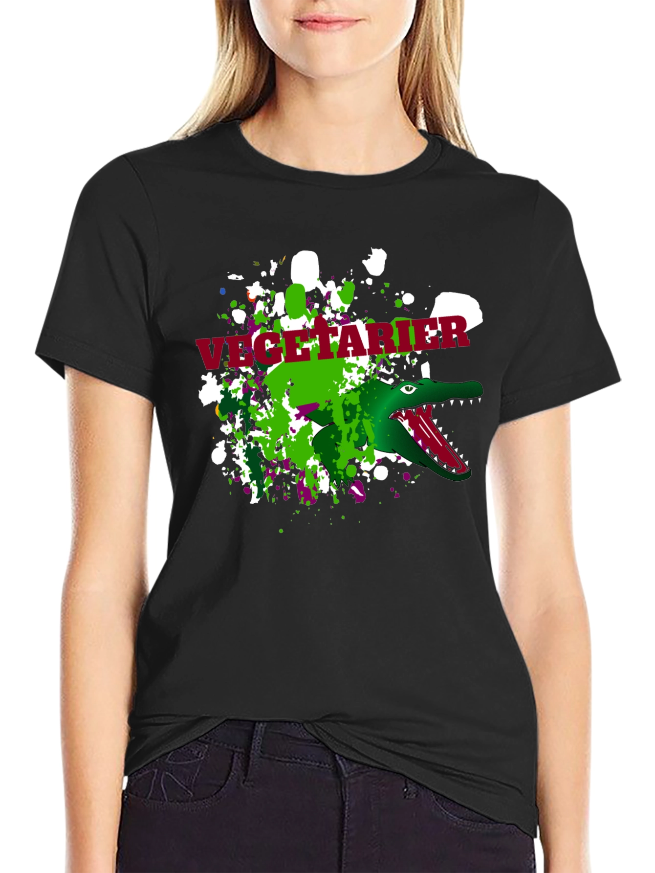 Vegetarian Crocodile Mens T-Shirt
