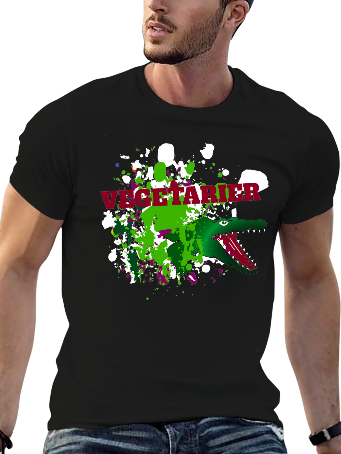 Vegetarian Crocodile Mens T-Shirt