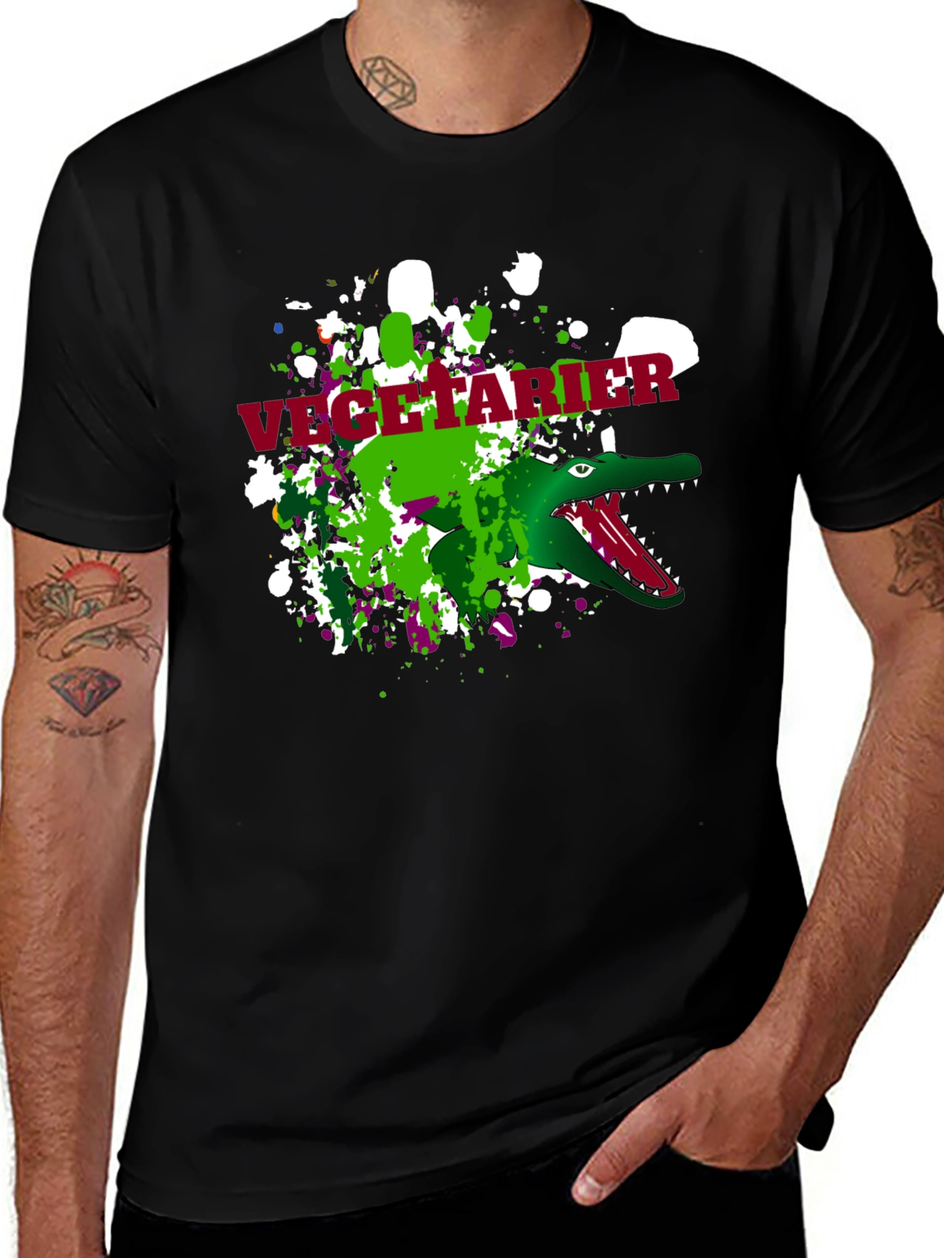 Vegetarian Crocodile Mens T-Shirt