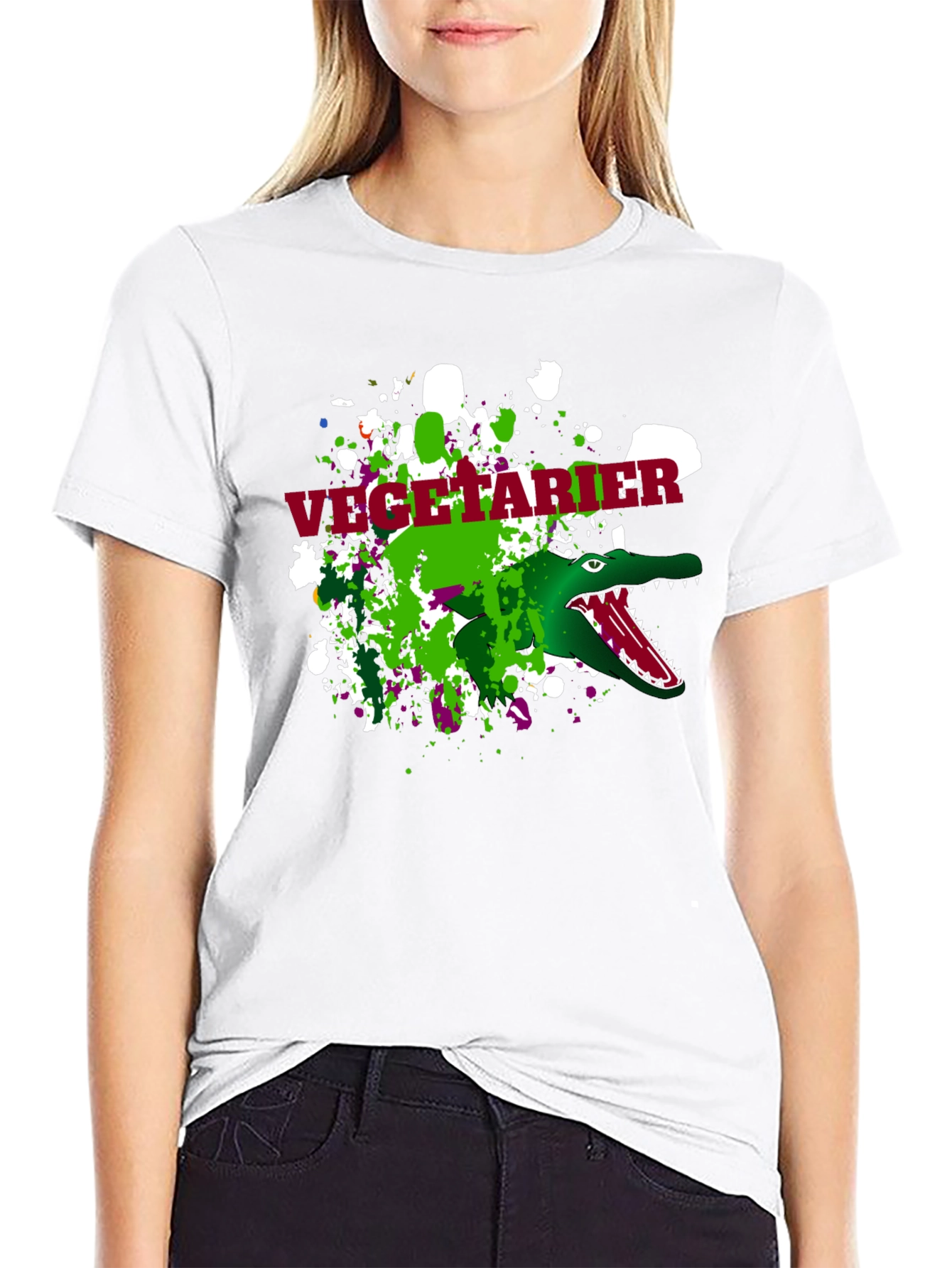 Vegetarian Crocodile Mens T-Shirt