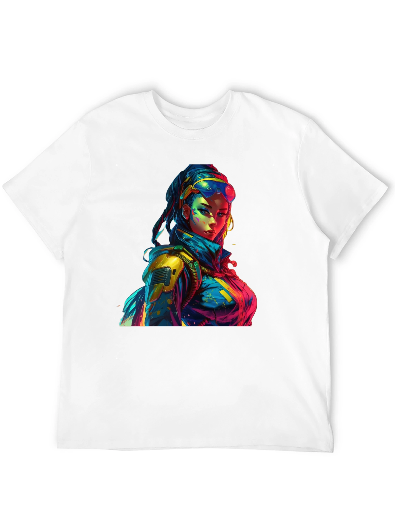Cyberpunk Style Graphic Print T-Shirt