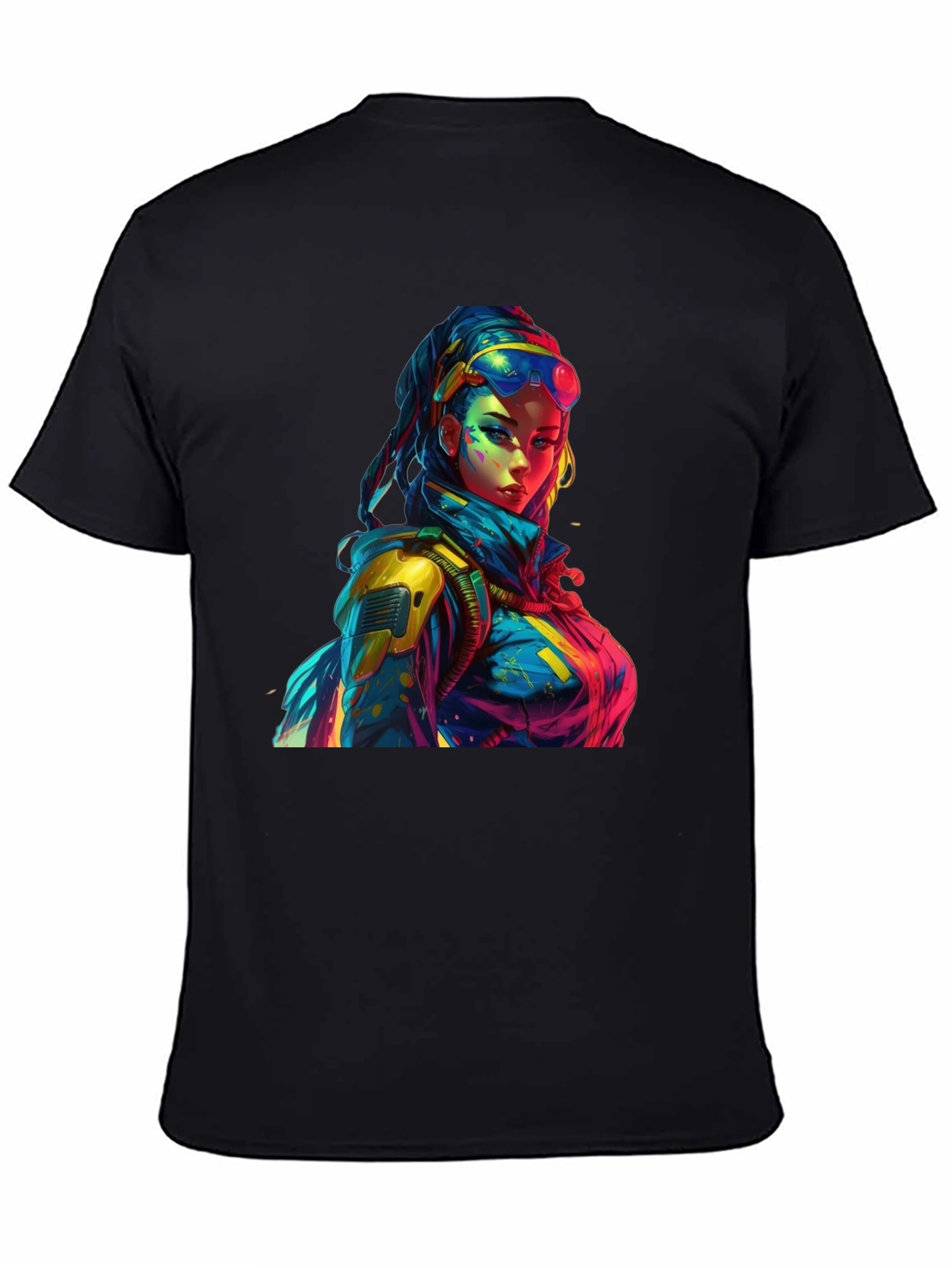 Cyberpunk Style Graphic Print T-Shirt