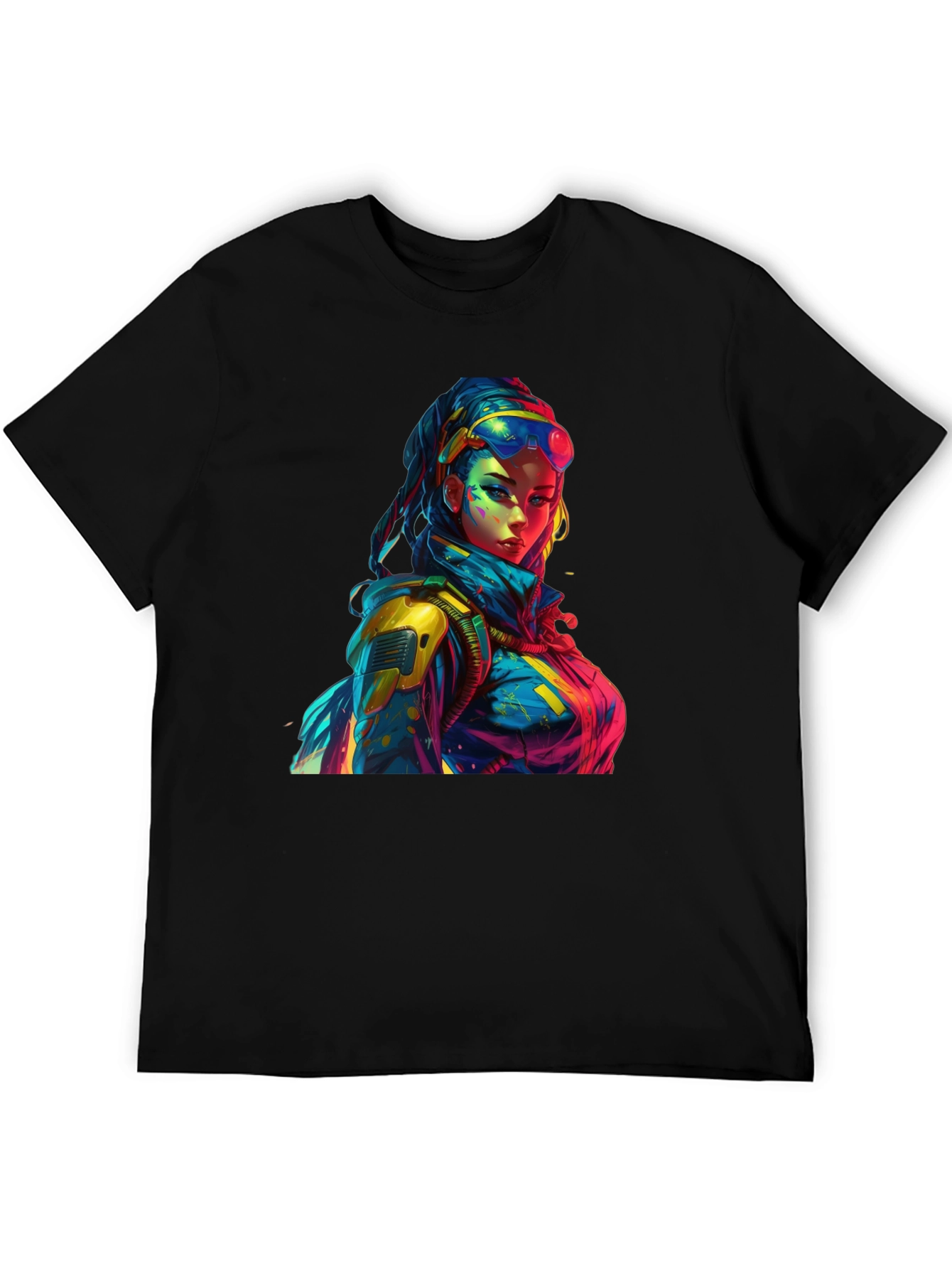 Cyberpunk Style Graphic Print T-Shirt