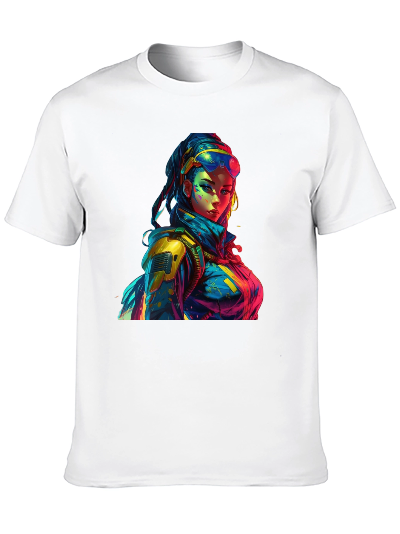 Cyberpunk Style Graphic Print T-Shirt
