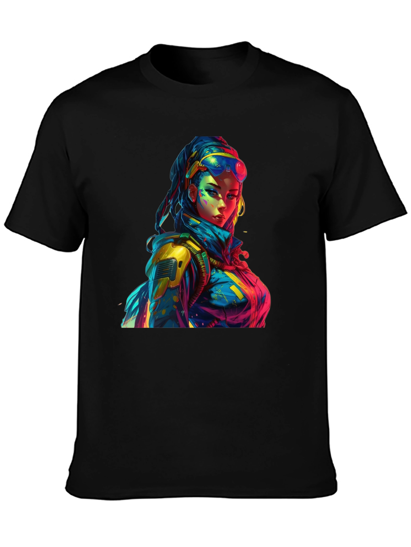 Cyberpunk Style Graphic Print T-Shirt
