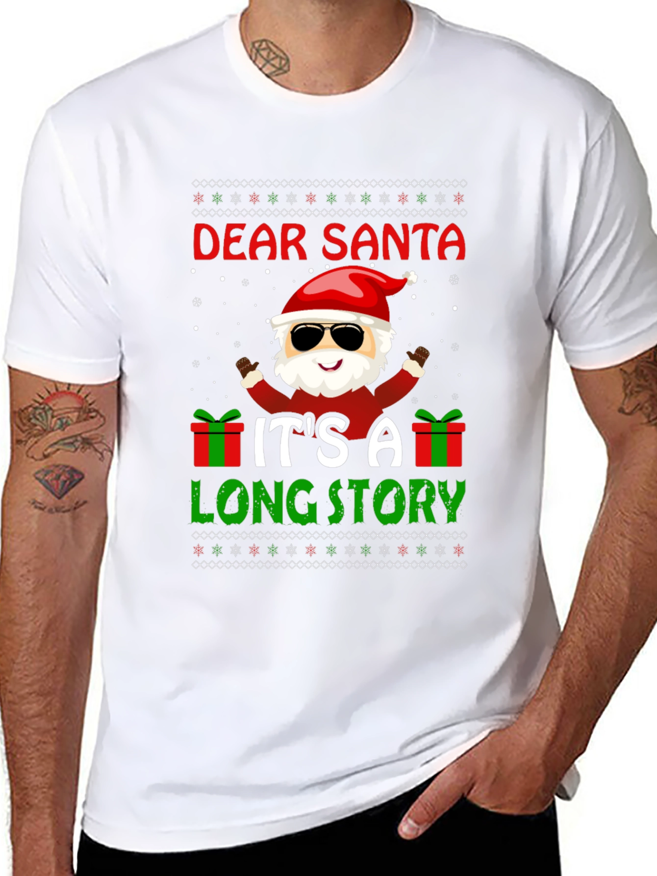 Dear Santa Funny Christmas Graphic T-Shirt