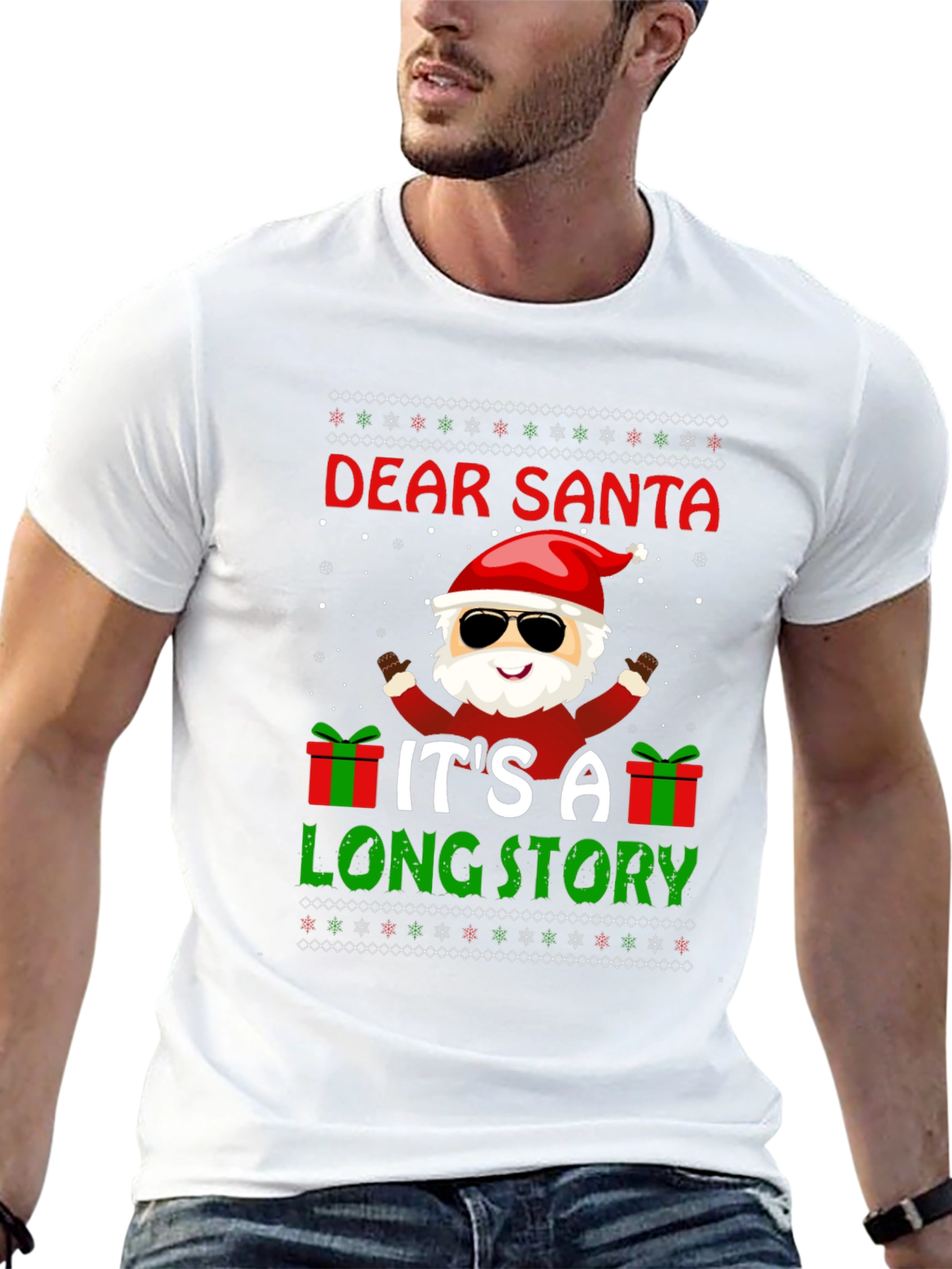 Dear Santa Funny Christmas Graphic T-Shirt