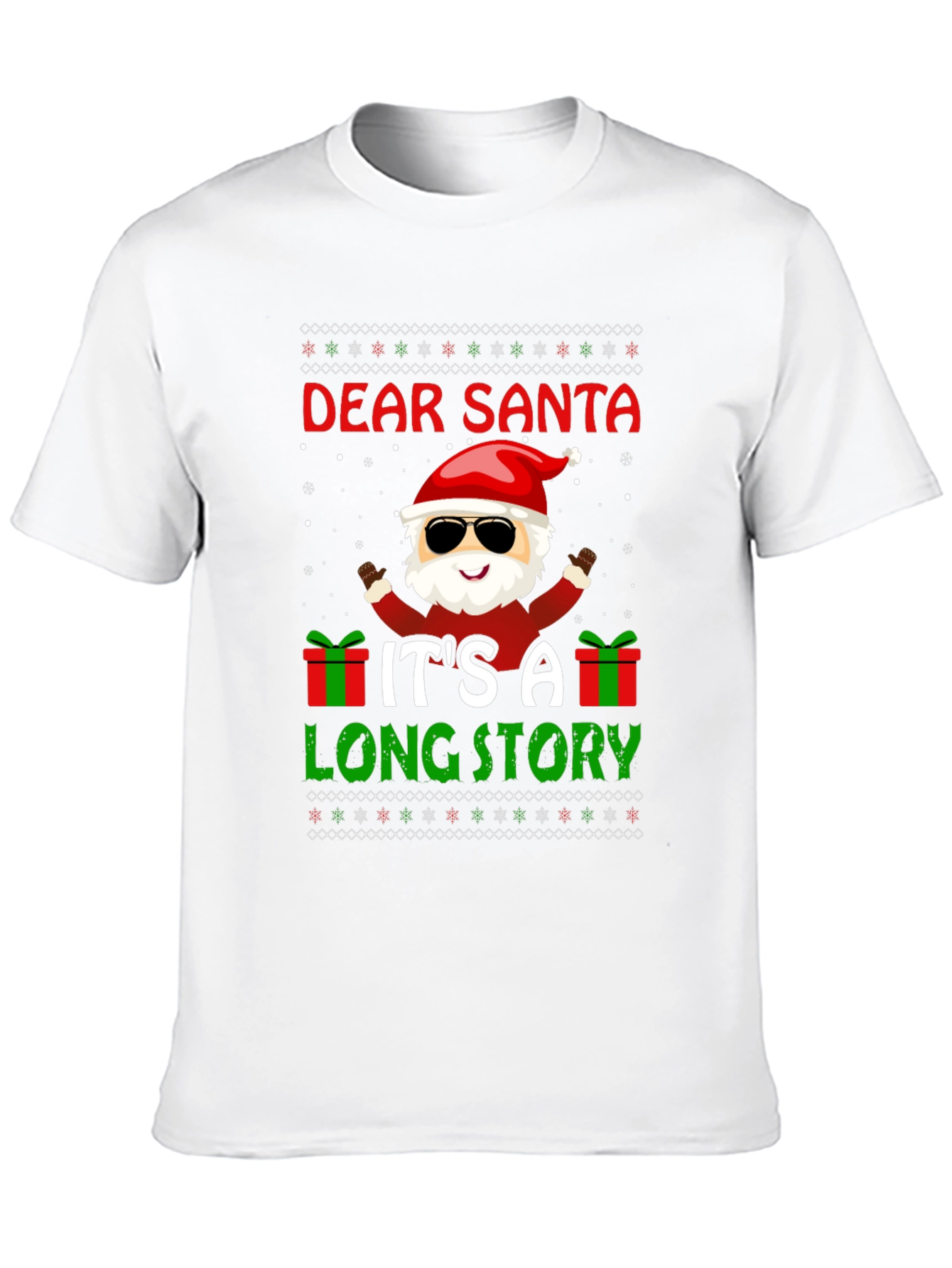 Dear Santa Funny Christmas Graphic T-Shirt
