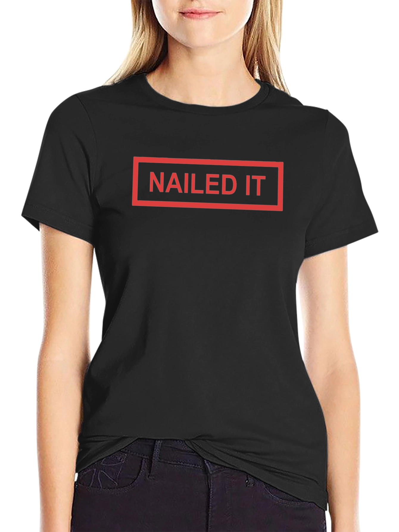 Nailed It! Graphic T-Shirt - Black Casual Tee