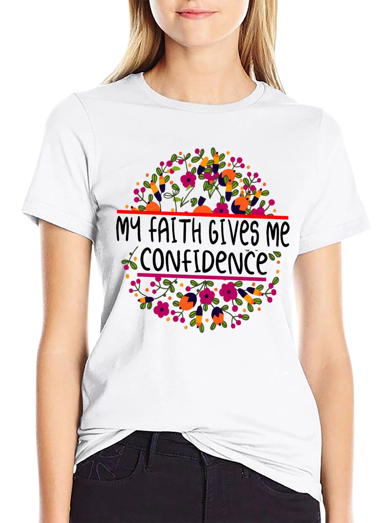 Faith Confidence Floral Tee