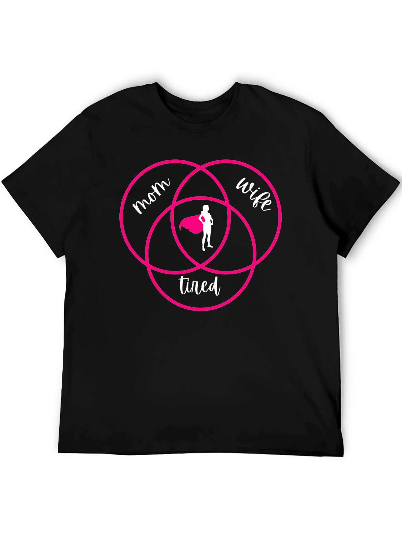 Mom Wife Tired Venn Diagram T-Shirt