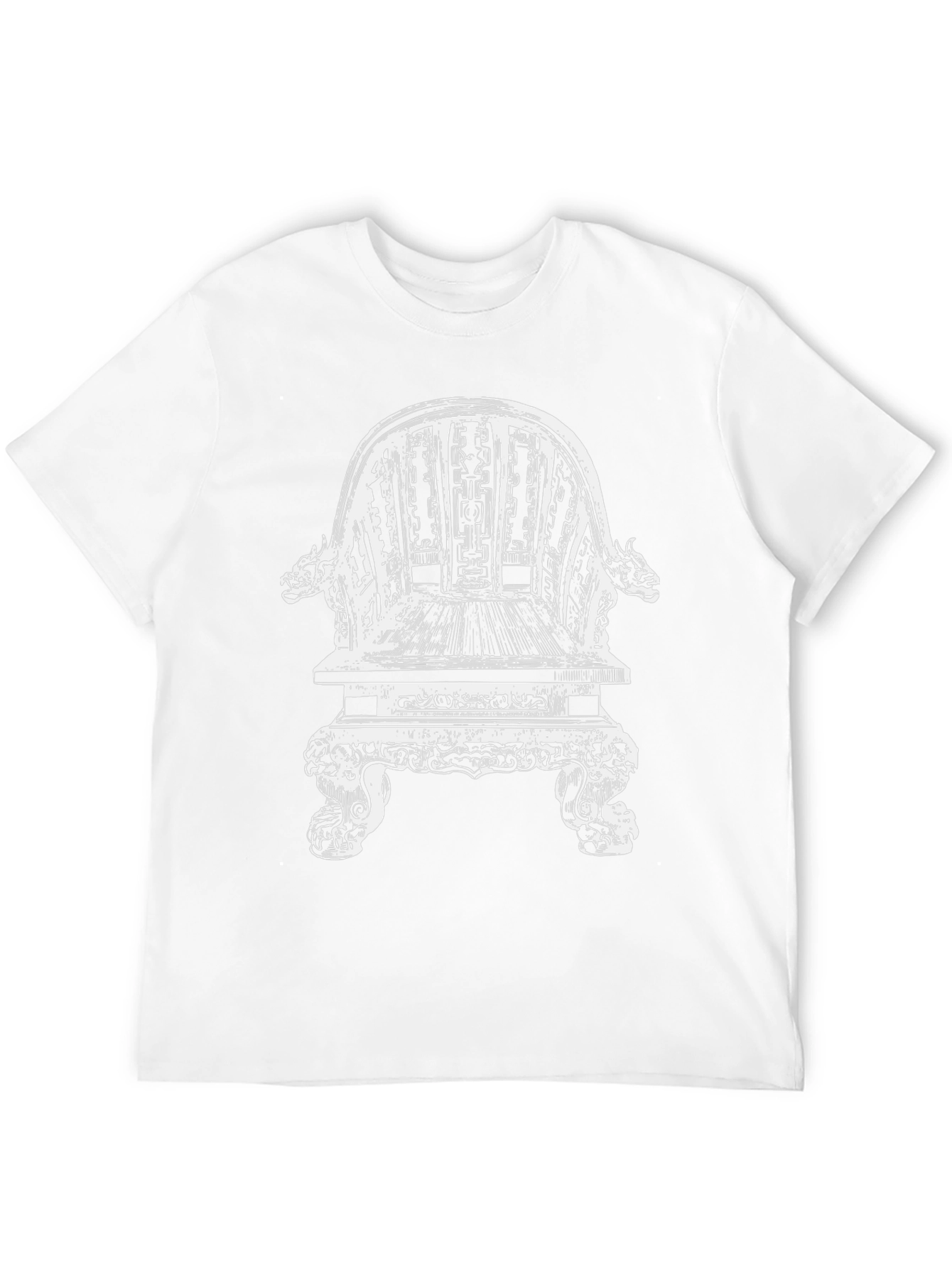 Ornate Chair Graphic Tee - Black Cotton T-Shirt