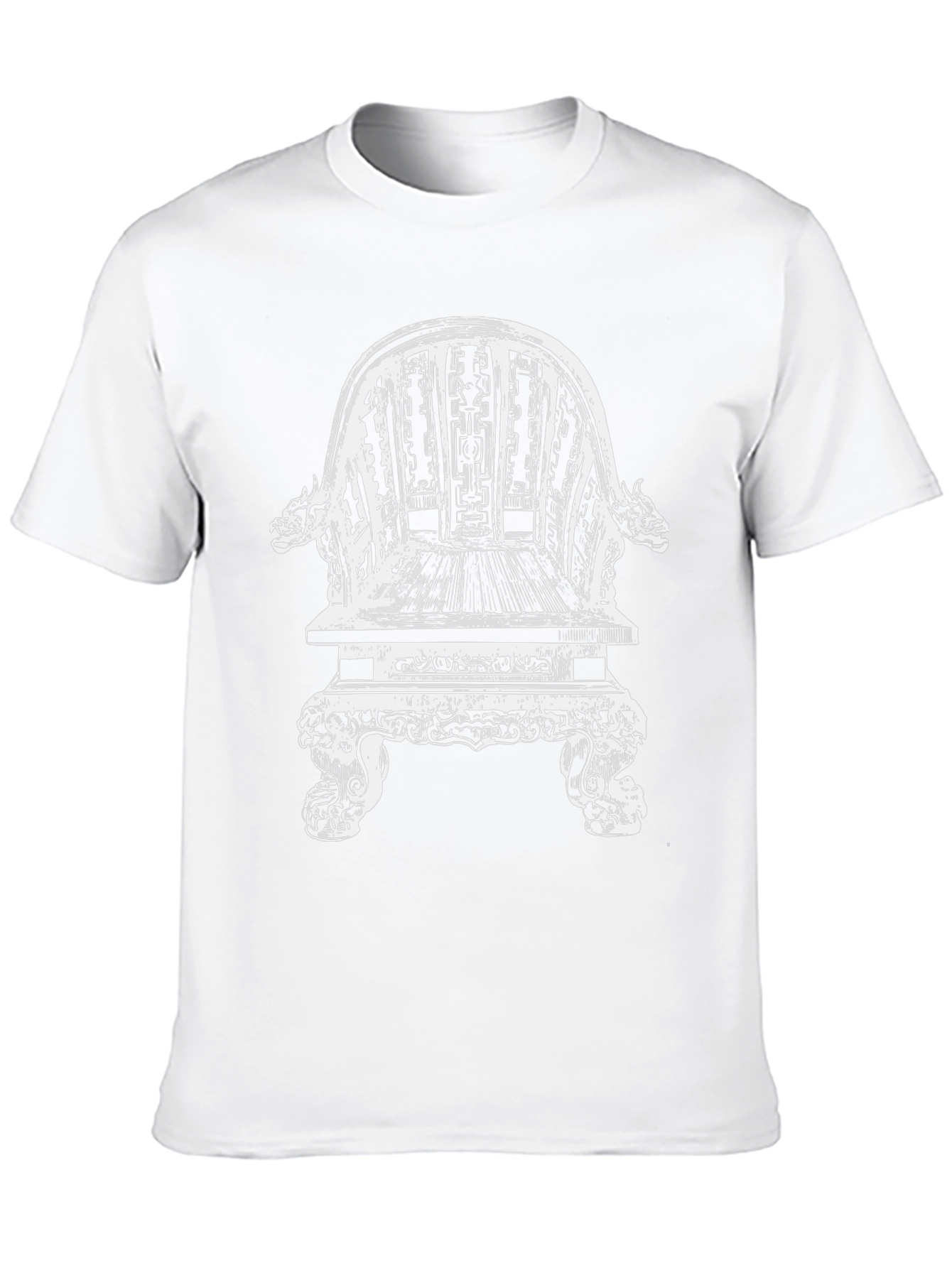 Ornate Chair Graphic Tee - Black Cotton T-Shirt