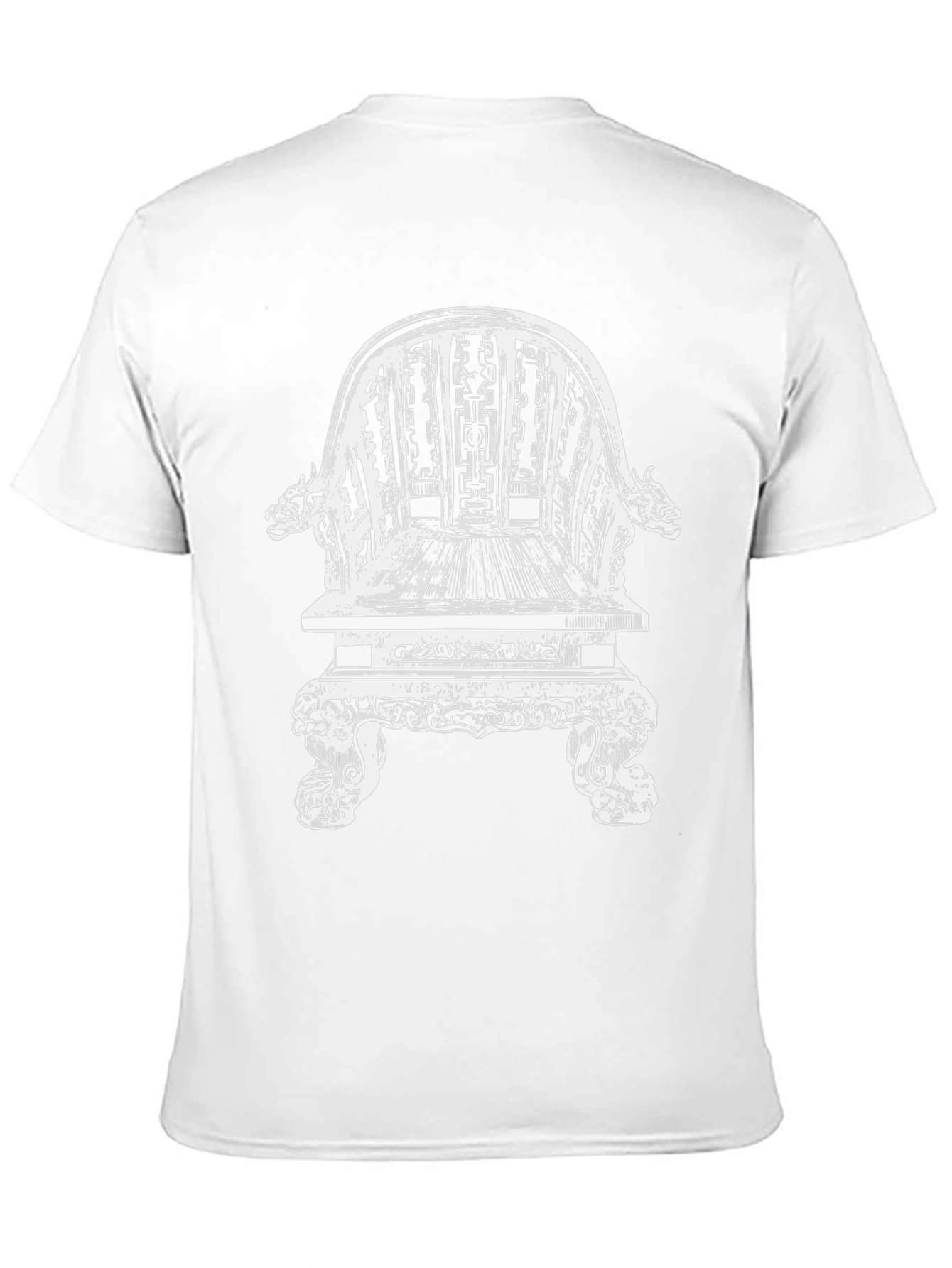 Ornate Chair Graphic Tee - Black Cotton T-Shirt