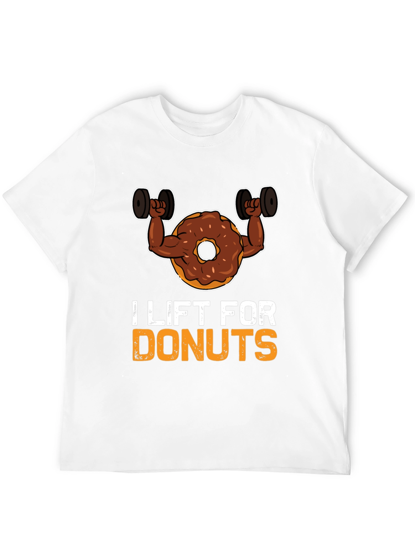 I Lift For Donuts Black Graphic T-Shirt
