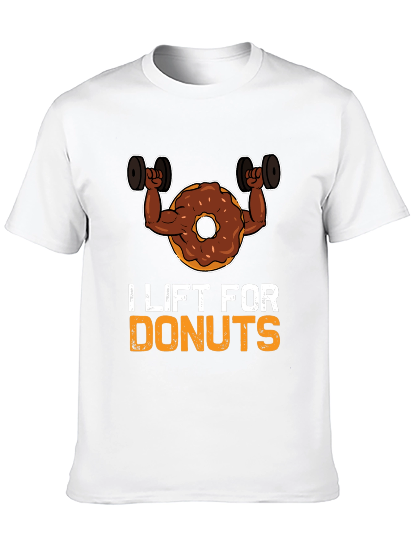 I Lift For Donuts Black Graphic T-Shirt