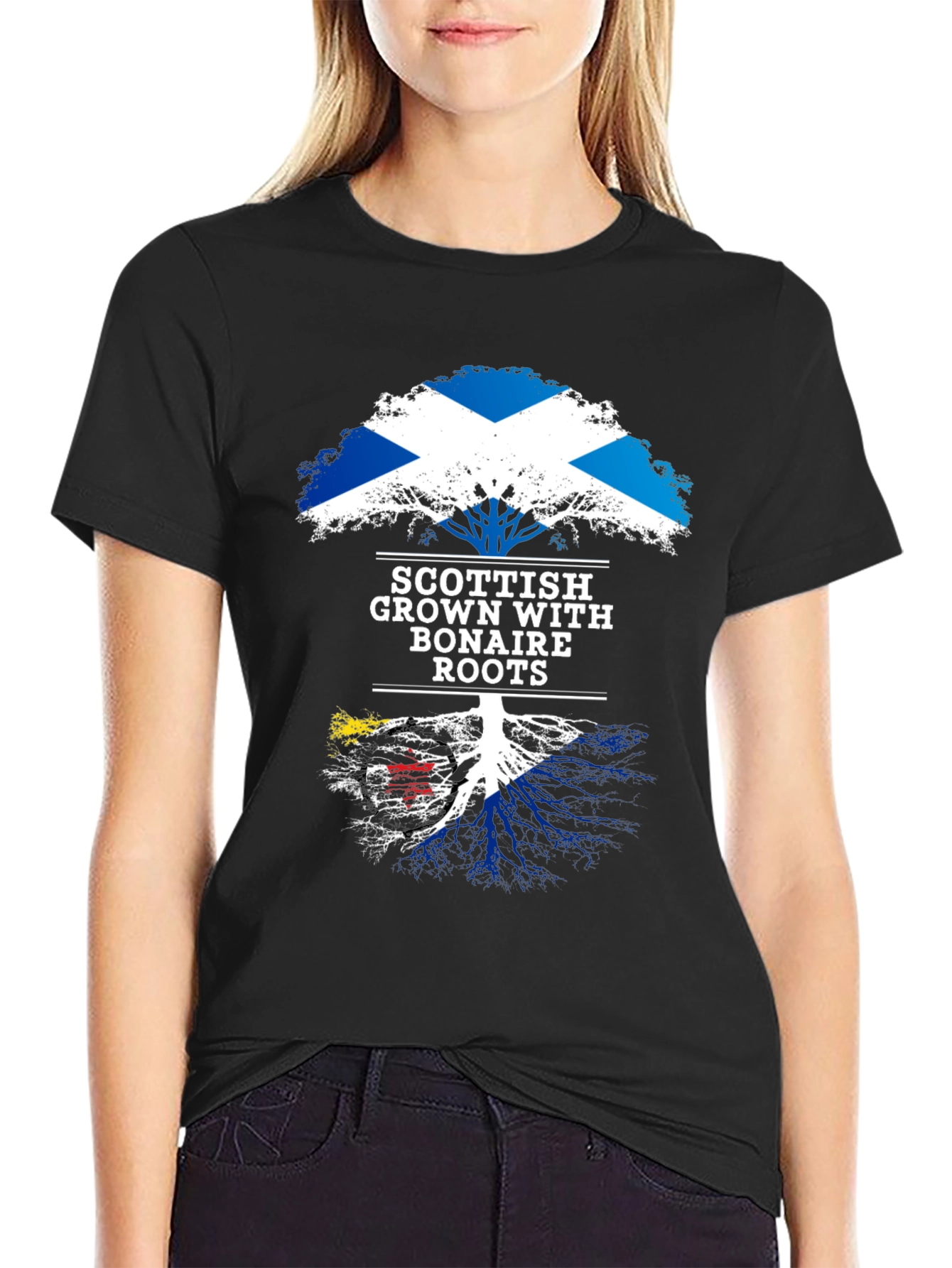 Scottish Grown with Bonaire Roots T-Shirt
