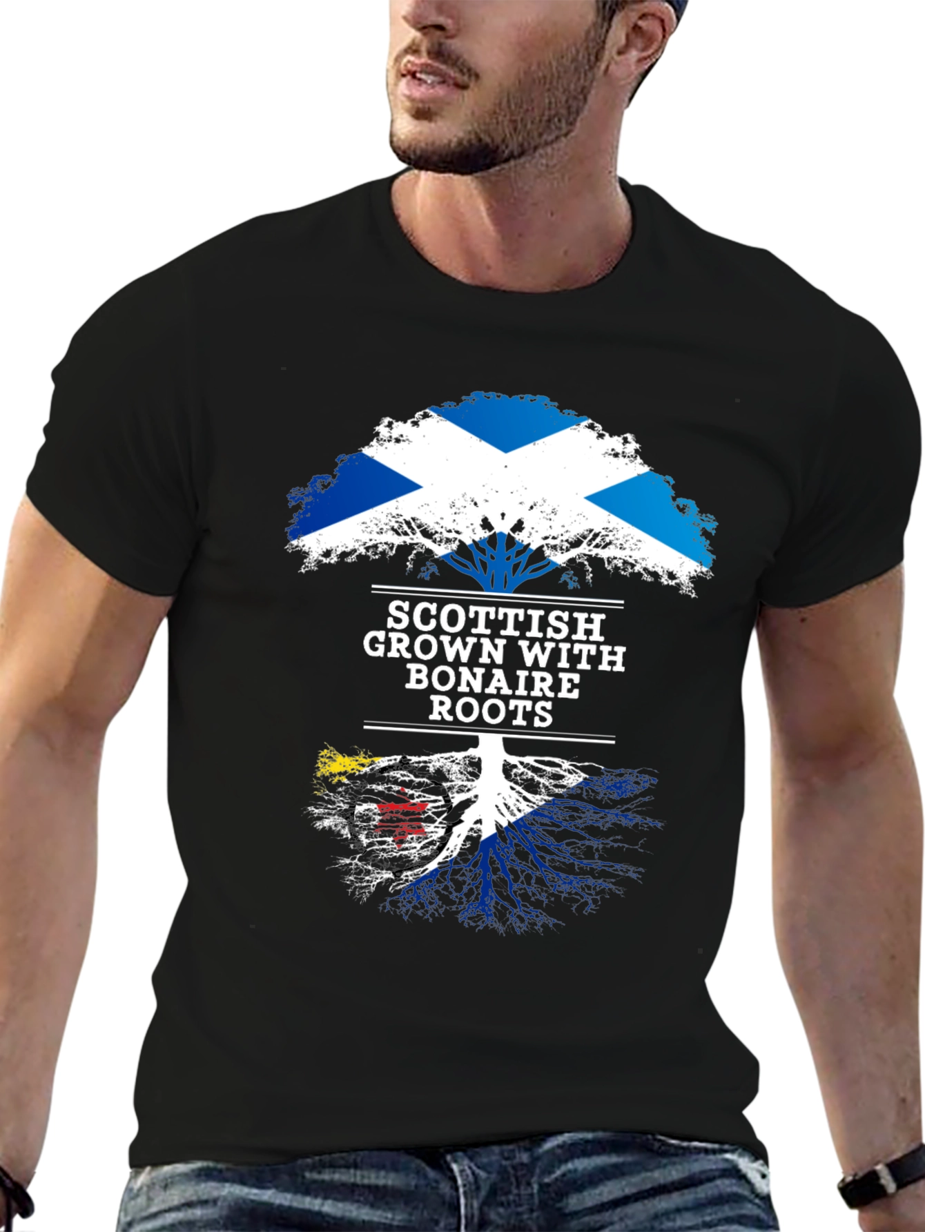 Scottish Grown with Bonaire Roots T-Shirt