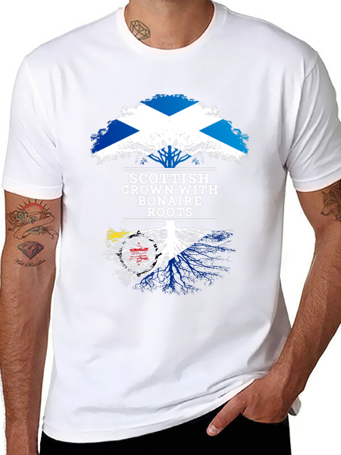Scottish Grown with Bonaire Roots T-Shirt