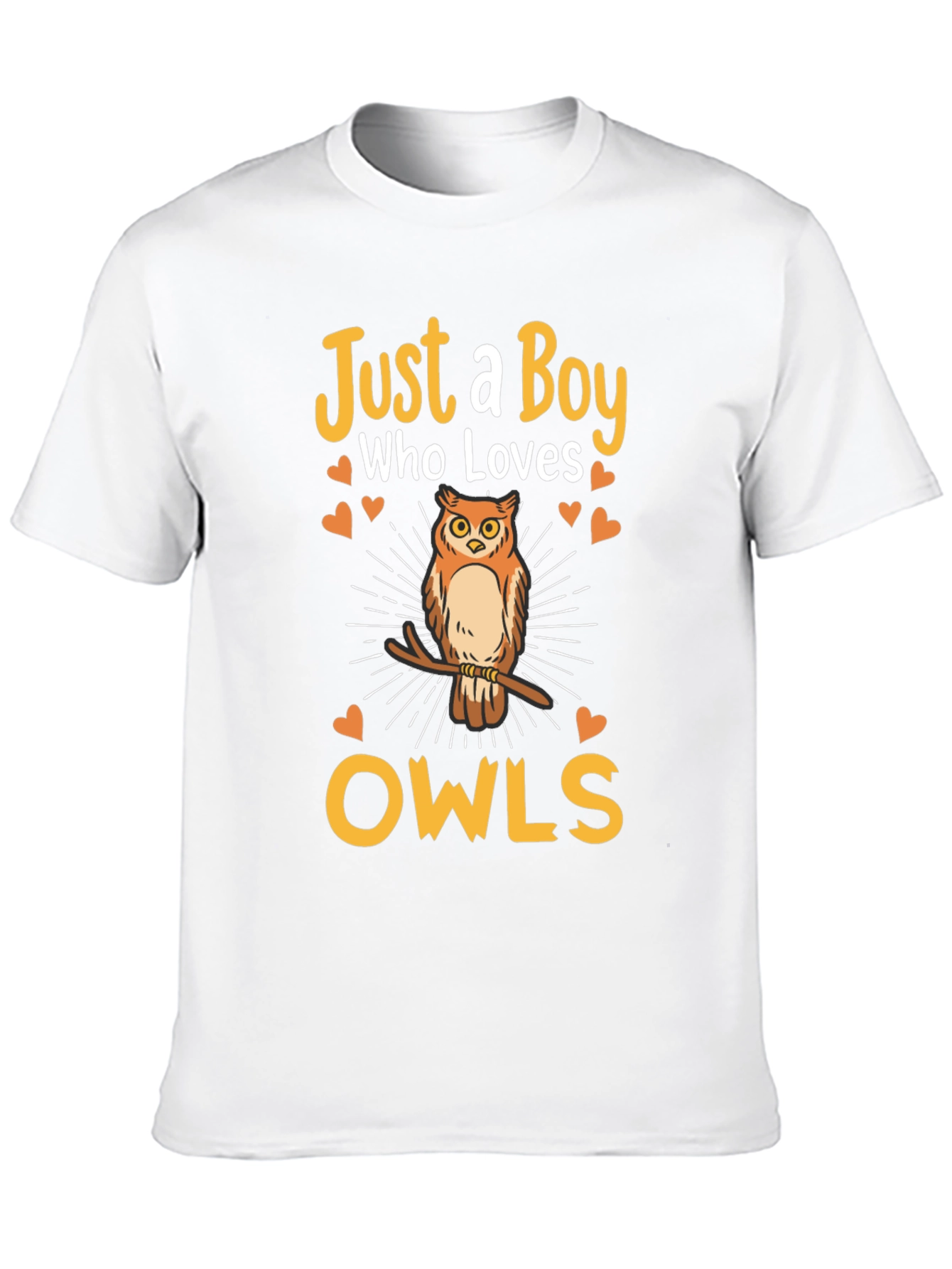 Just a Boy Who Loves Owls Graphic T-Shirt