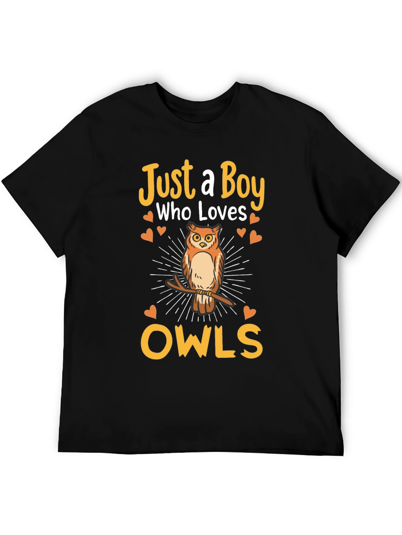 Just a Boy Who Loves Owls Graphic T-Shirt