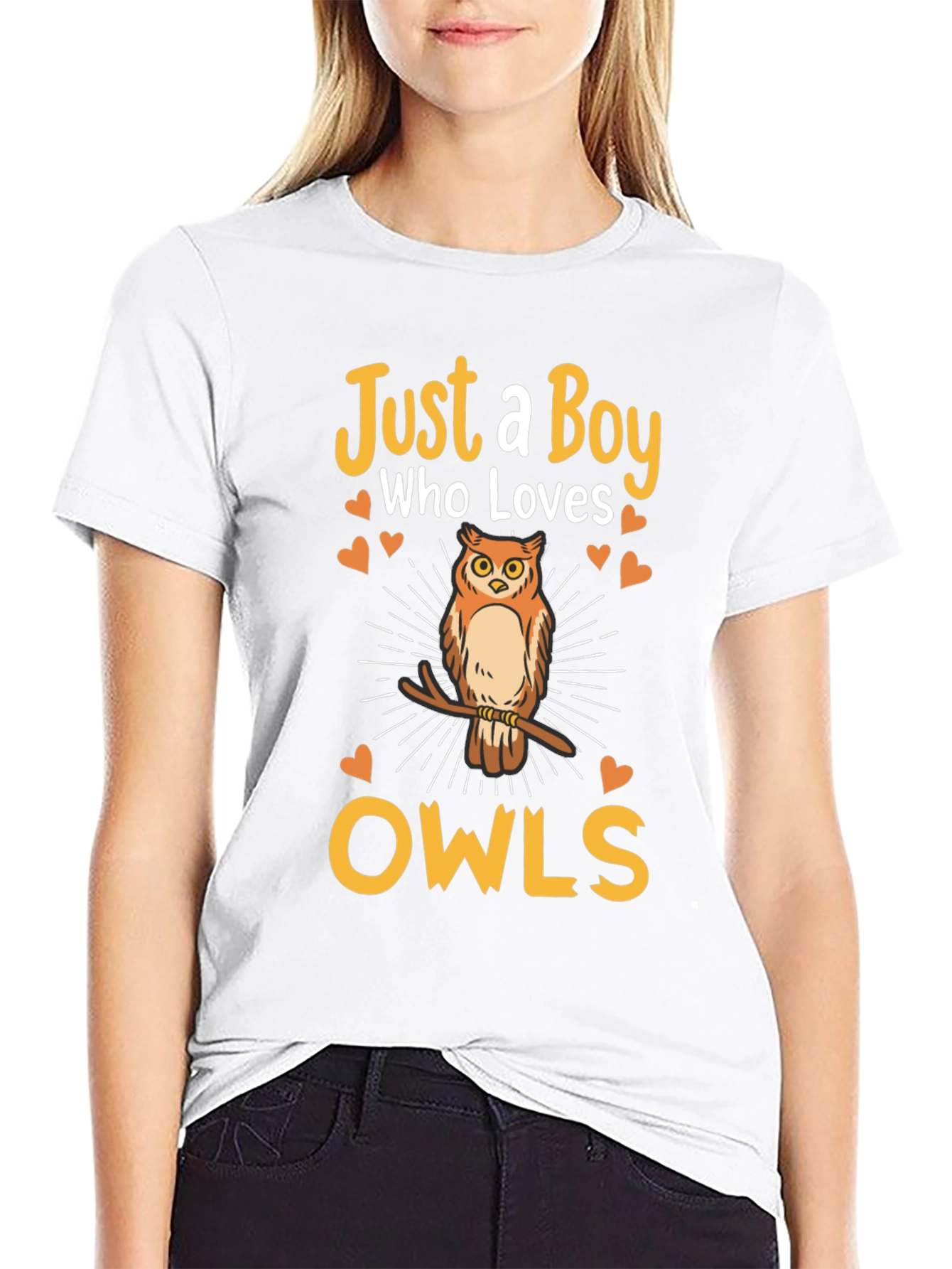 Just a Boy Who Loves Owls Graphic T-Shirt