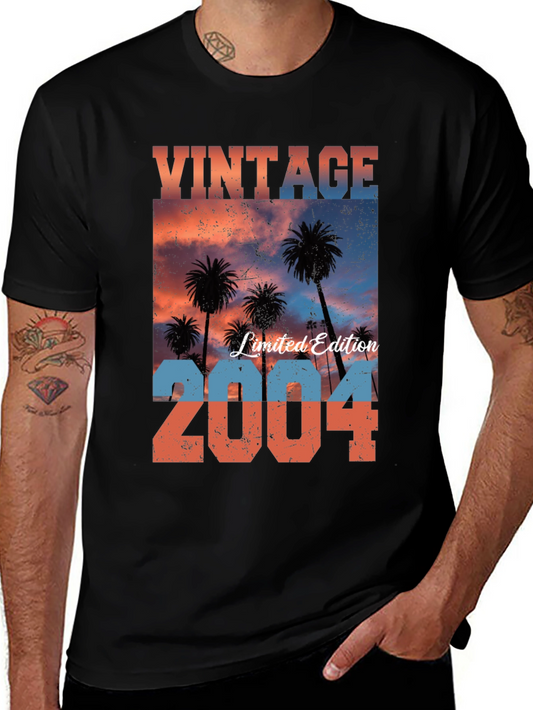 Vintage 2004 Limited Edition Palm Tree Graphic T-Shirt
