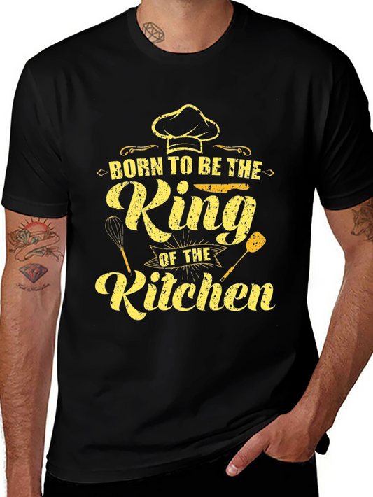 Born to be the King of the Kitchen Black T-Shirt