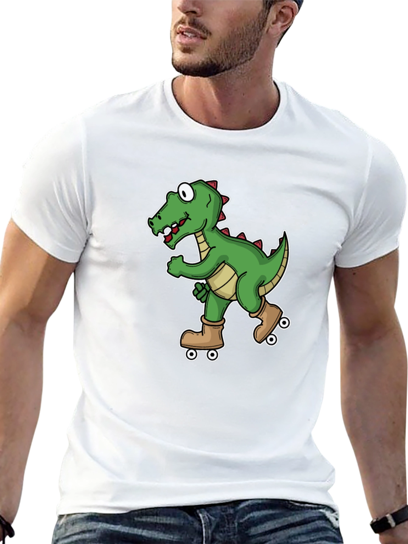 Dino on Wheels Graphic Tee - Black
