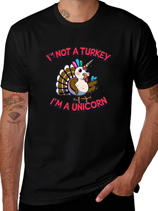 Turkey Unicorn Graphic T-Shirt - Thanksgiving Fun!