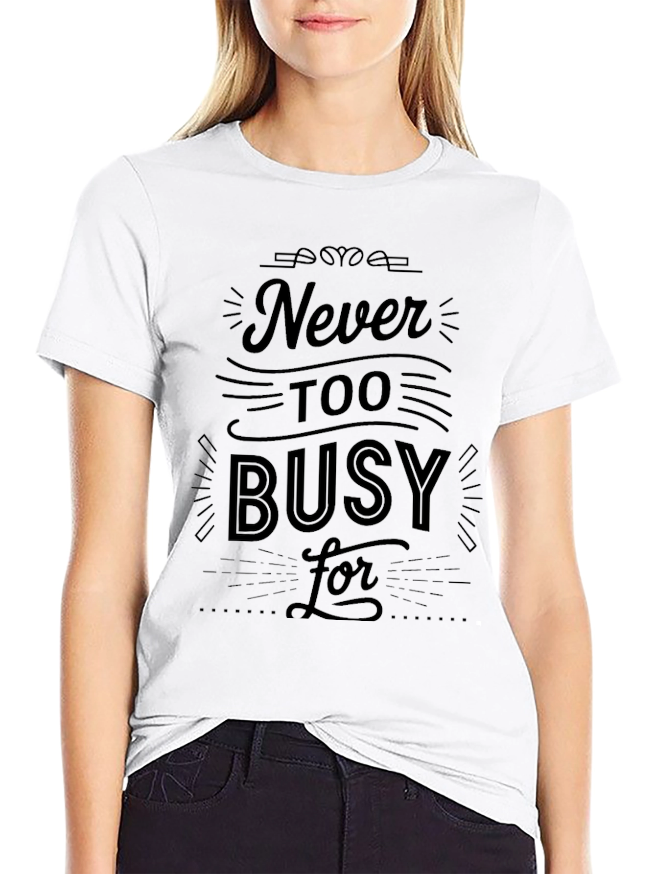 Never Too Busy Graphic Tee - Mens Black T-Shirt