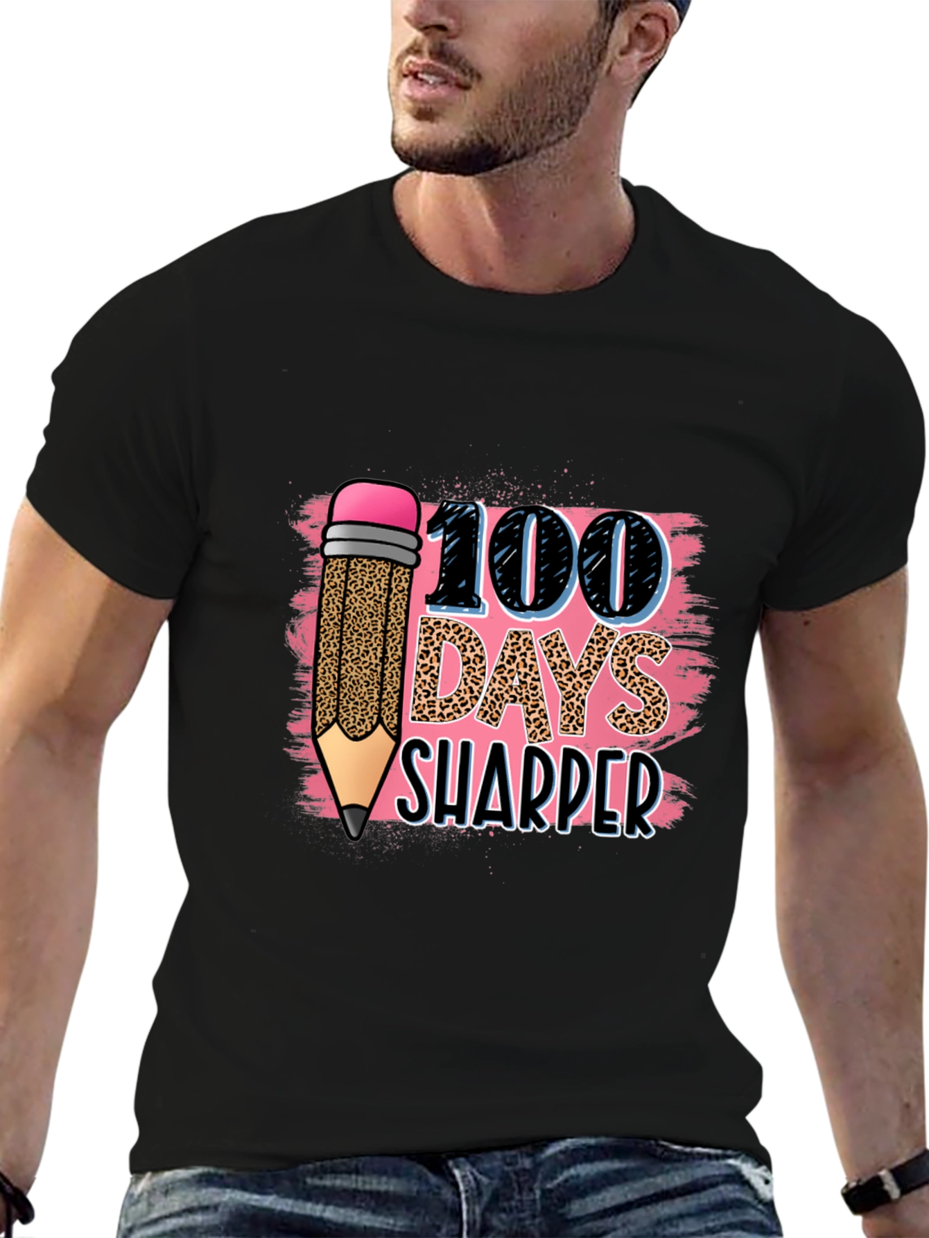 100 Days Sharper Leopard Print T-Shirt
