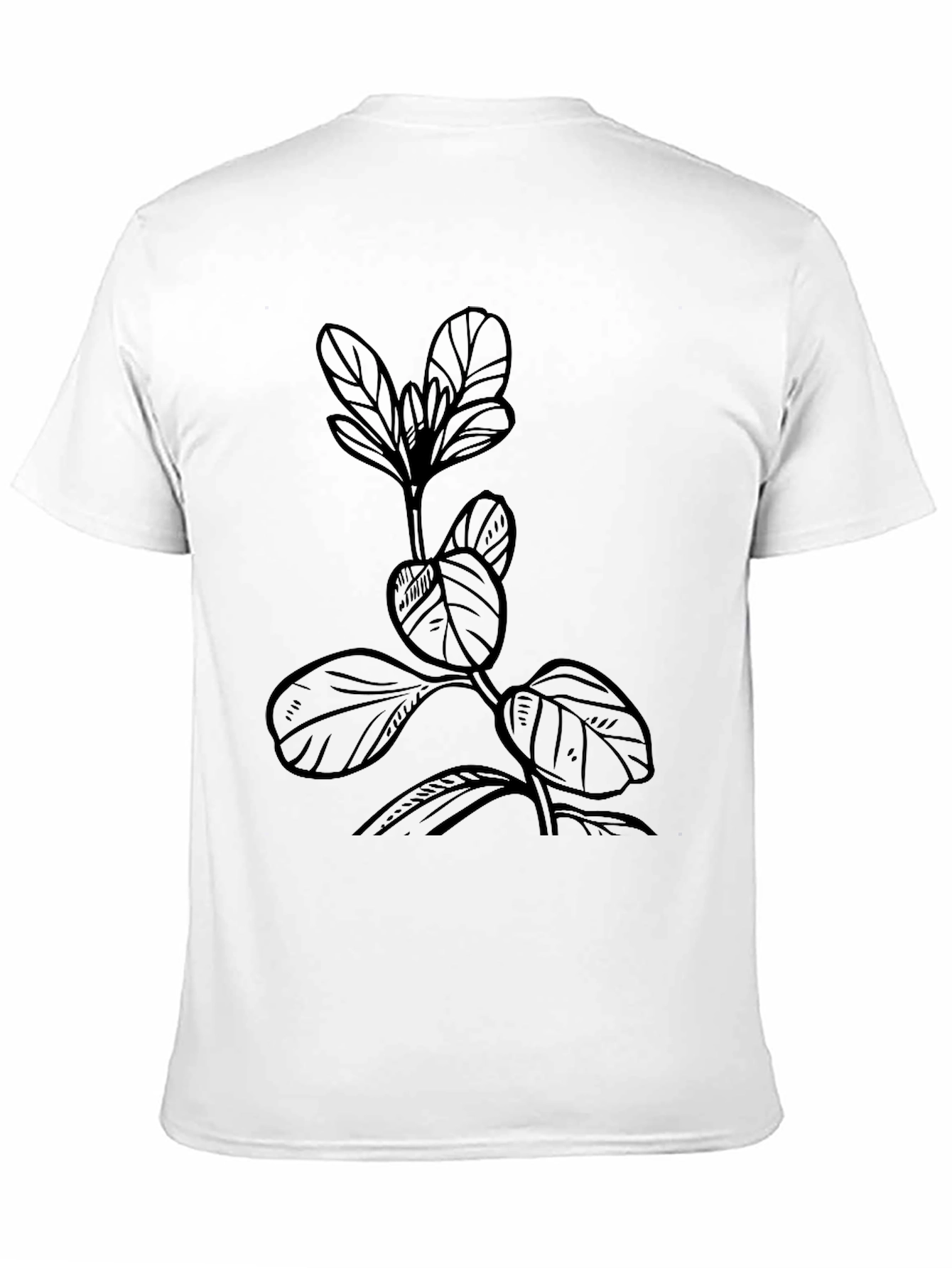 Botanical Black Tee - Nature Inspired Style