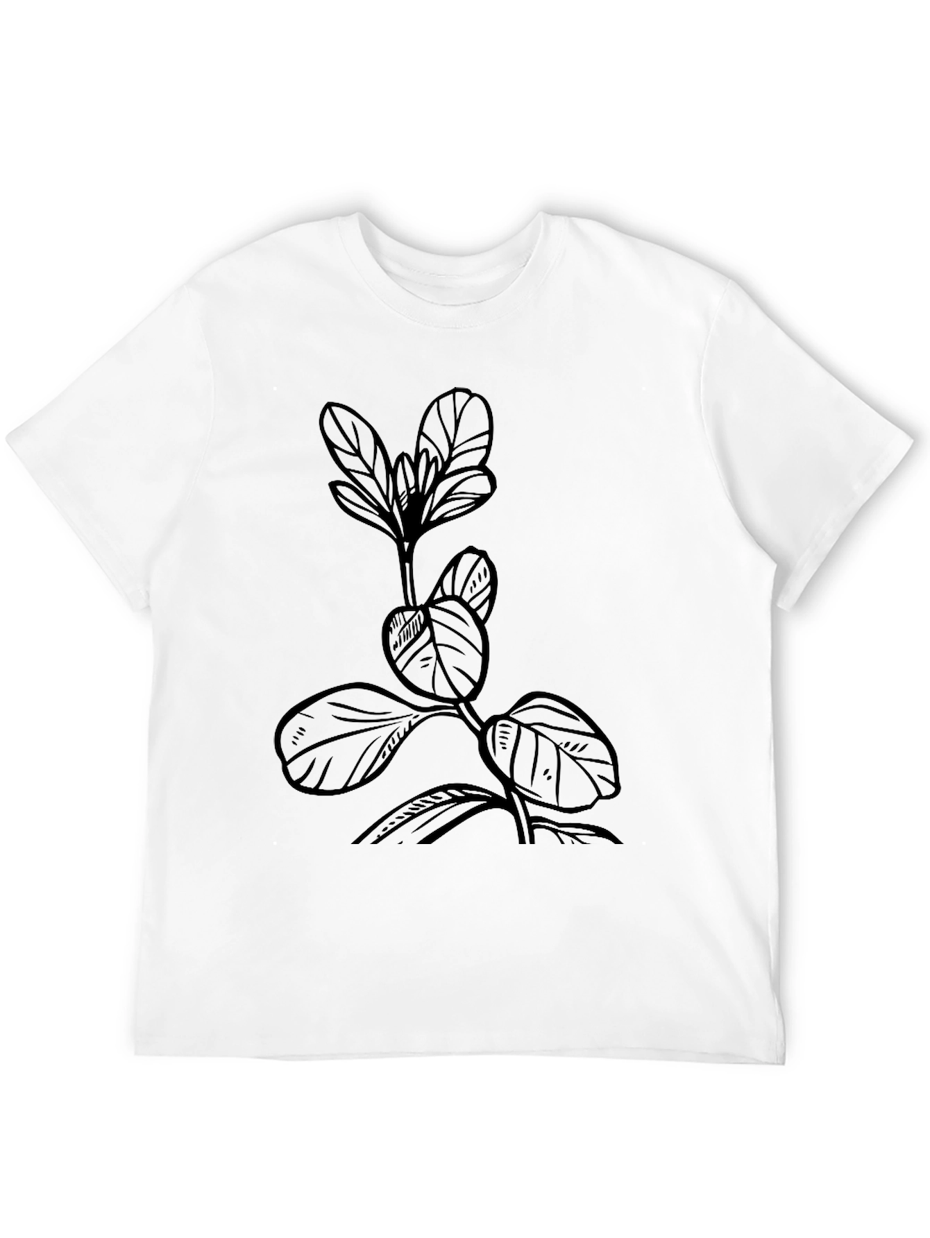 Botanical Black Tee - Nature Inspired Style