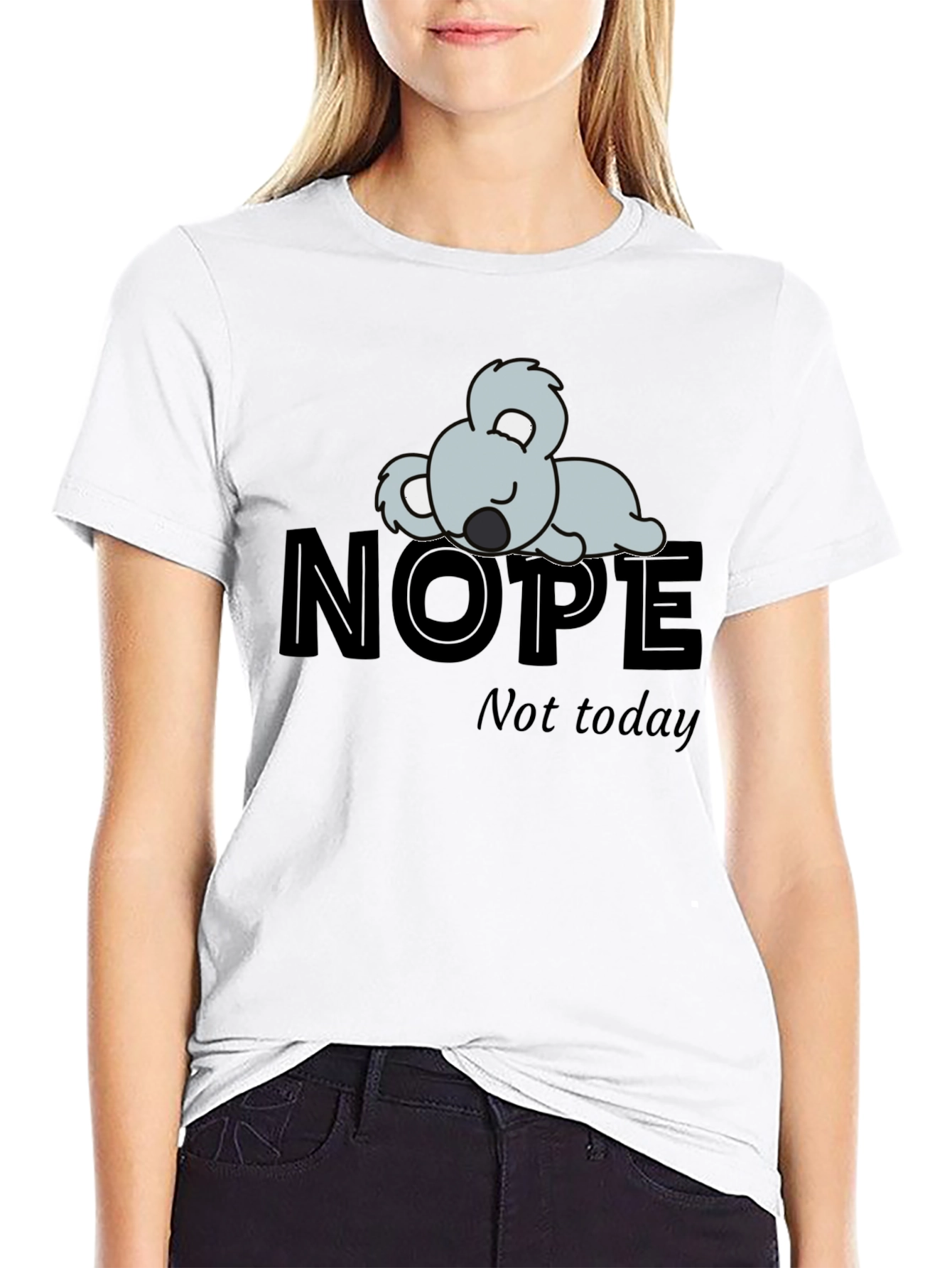 Nope Not Today Koala Graphic T-Shirt