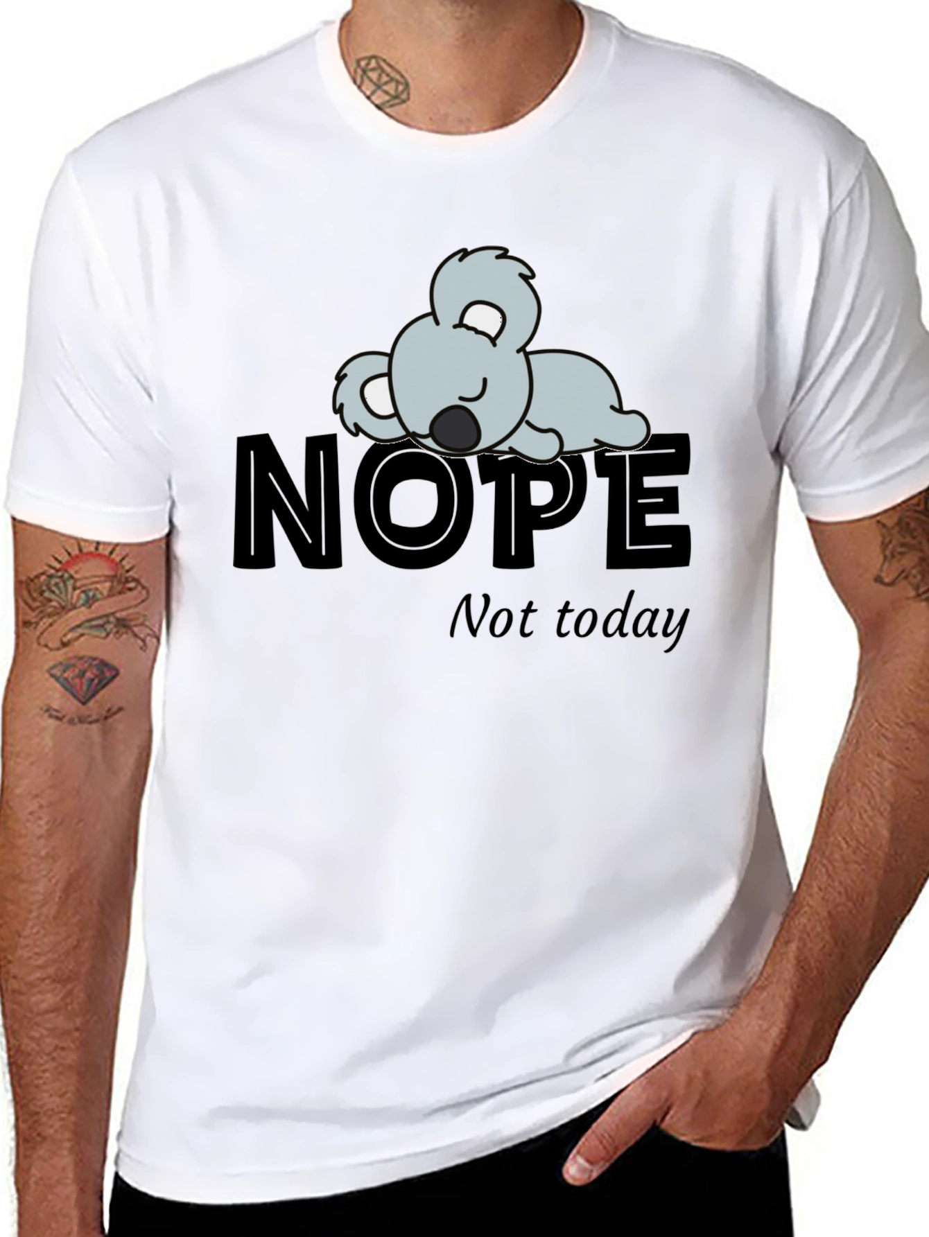 Nope Not Today Koala Graphic T-Shirt