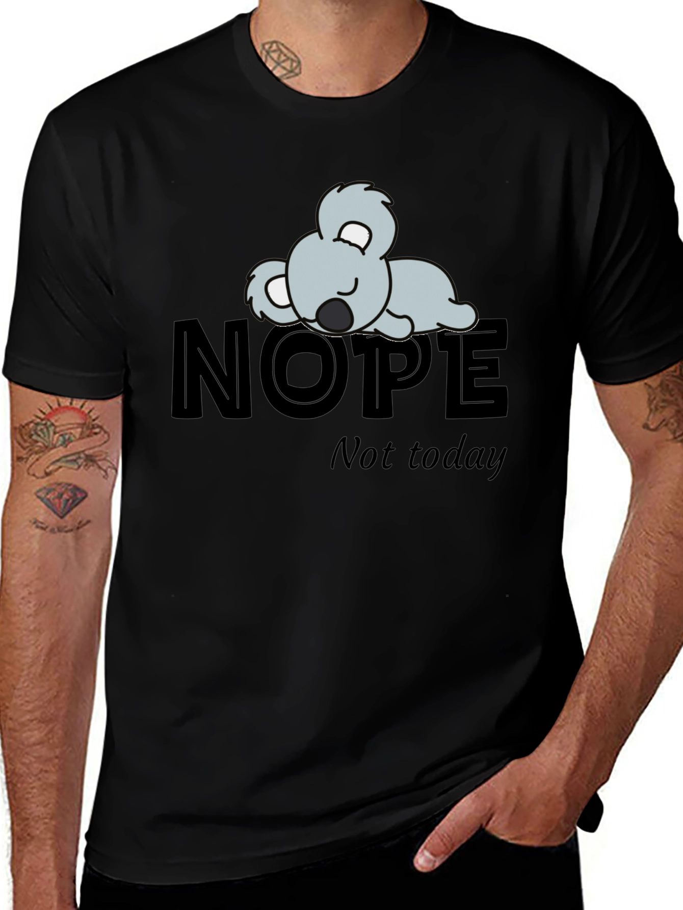 Nope Not Today Koala Graphic T-Shirt