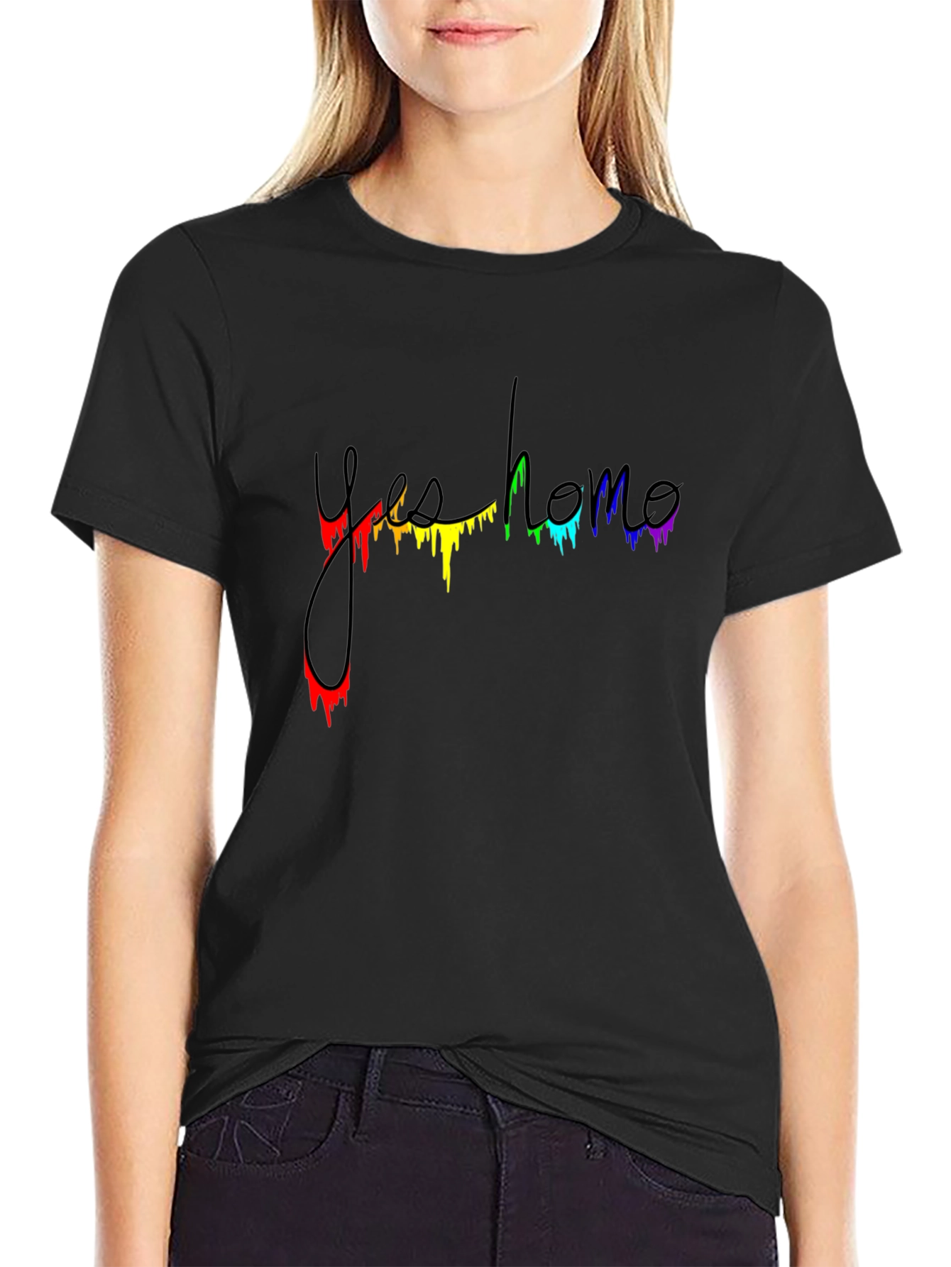 Yes Homo Pride Graphic T-Shirt