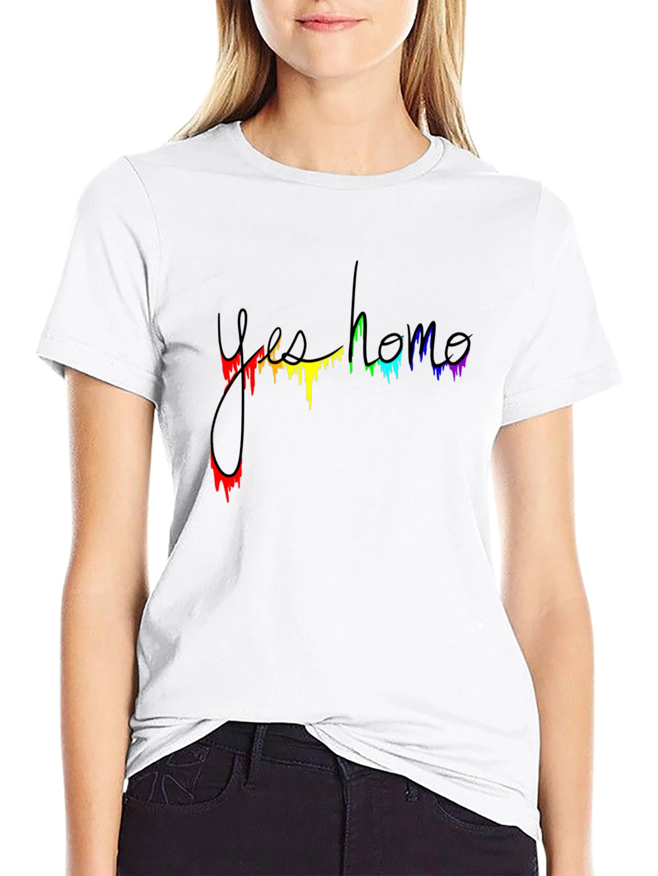 Yes Homo Pride Graphic T-Shirt