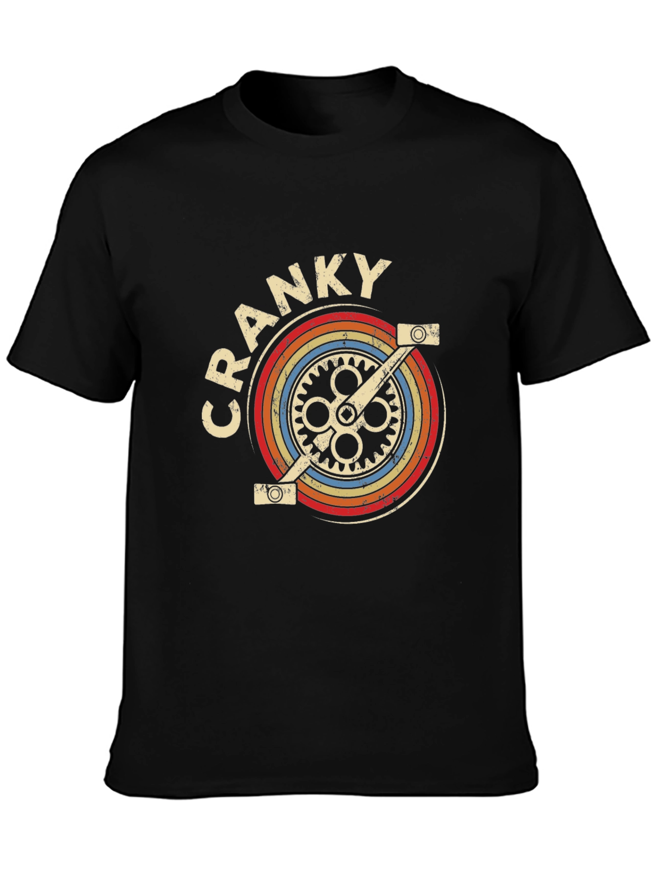 Retro Cranky Bicycle Graphic T-Shirt