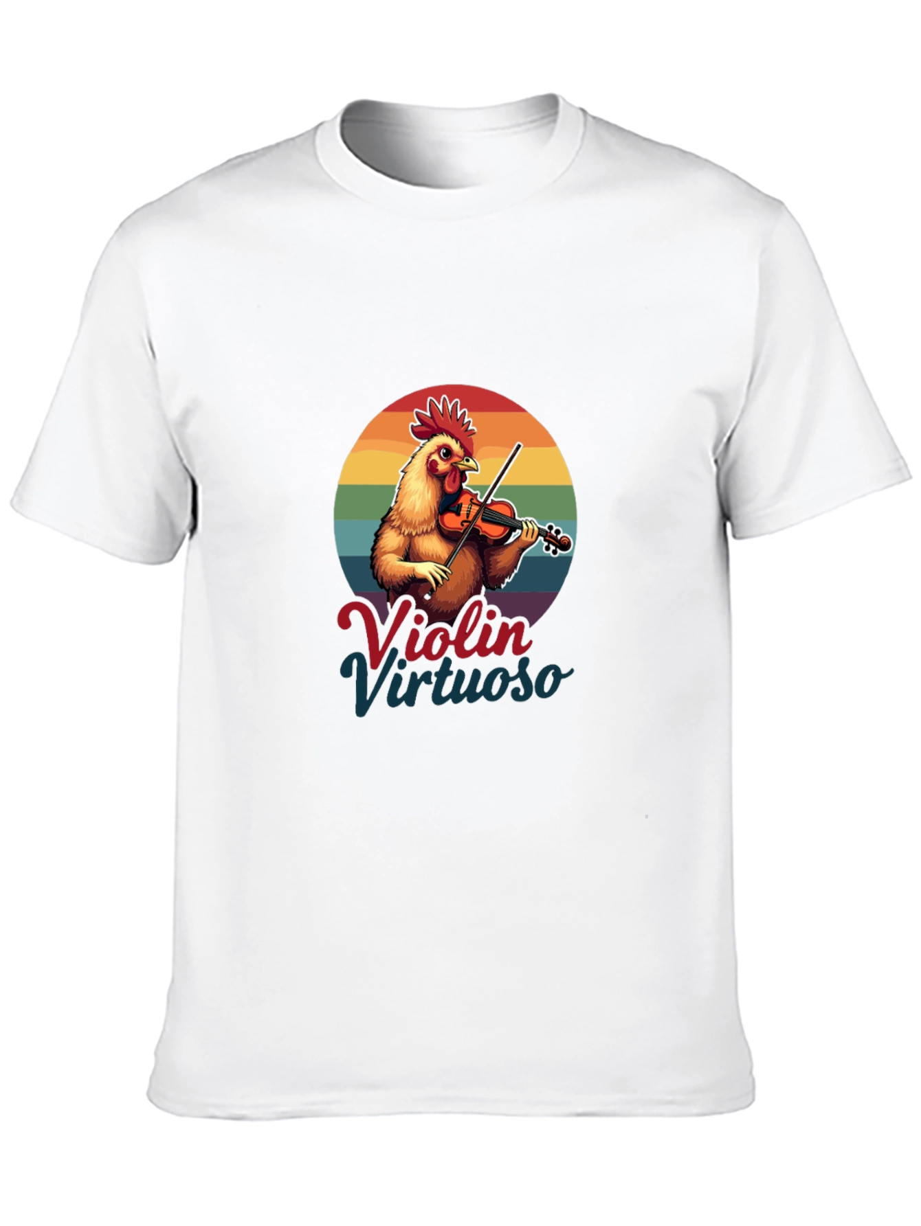 Violin Virtuoso Chicken T-Shirt - Funny Music Tee